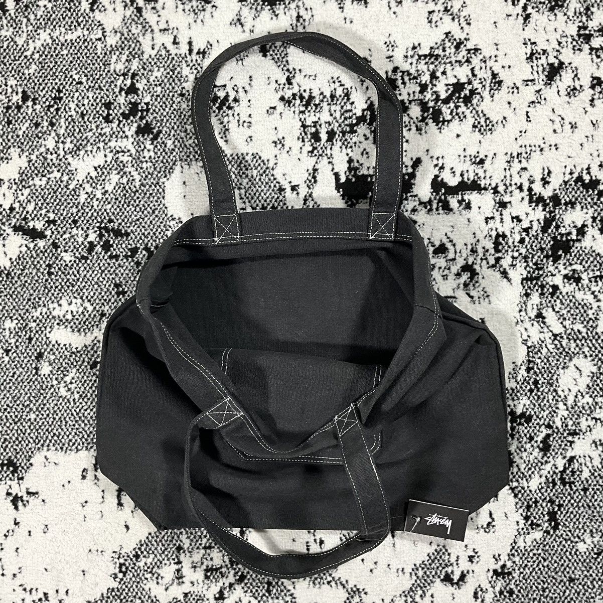 Stussy STUSSY FAZER TOTE BAG IN BLACK Size ONE SIZE - 3 Thumbnail