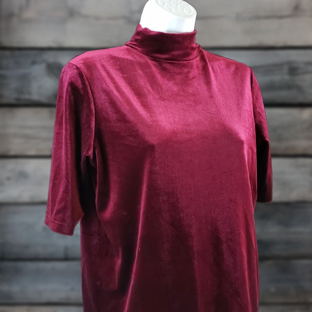 Rag & Bone rag & bone Womens Velvet Cutout Top Shirt Small Red - Size S Blouse Womens Velvet Top Red Size S / US 4 / IT 40 - 1 Thumbnail