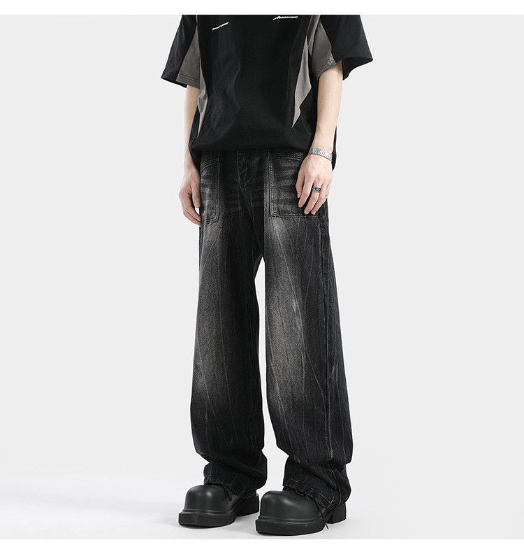 Japanese Brand × Jean High street lightning pattern men's loose wide-leg jeans Size US 32 / EU 48 - 5 Thumbnail