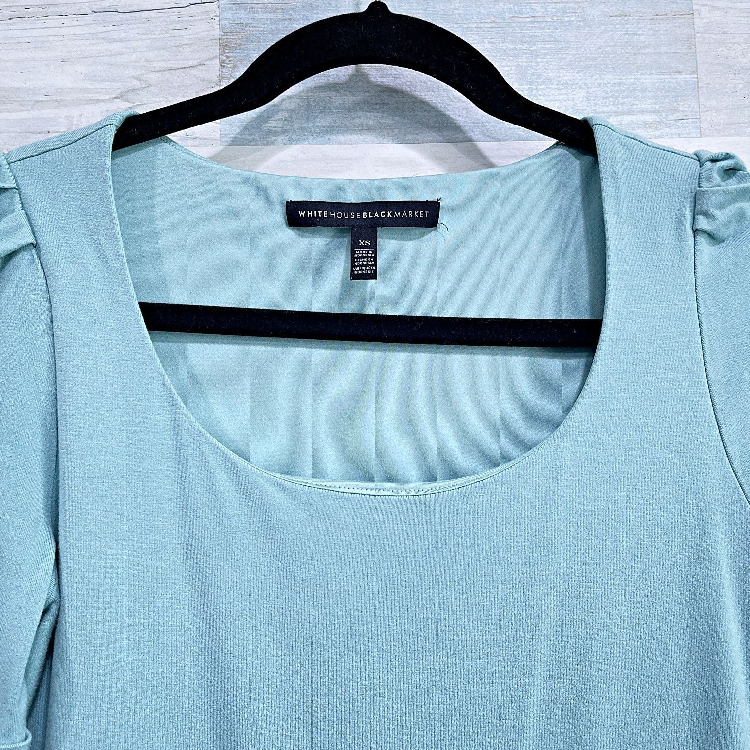 White House Black Market WHITE HOUSE BLACK MARKET Double Layer Tee Blue Womens XS Size XS / US 0-2 / IT 36-38 - 2 Thumbnail