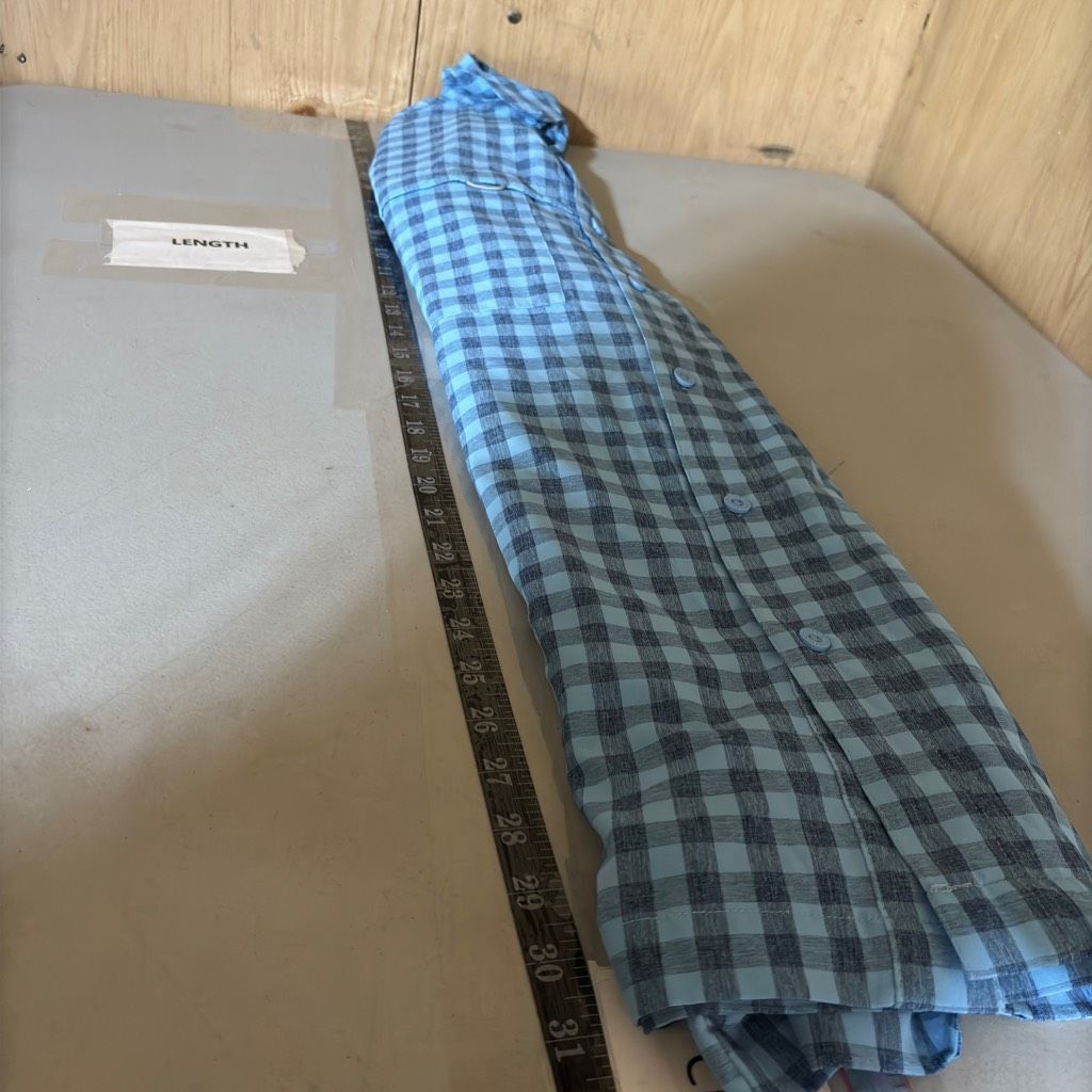 Other Habit Gingham Long Sleeve Vented Fishing Button up Shirt Blue Large Outdoorsy Size US L / EU 52-54 / 3 - 5 Thumbnail