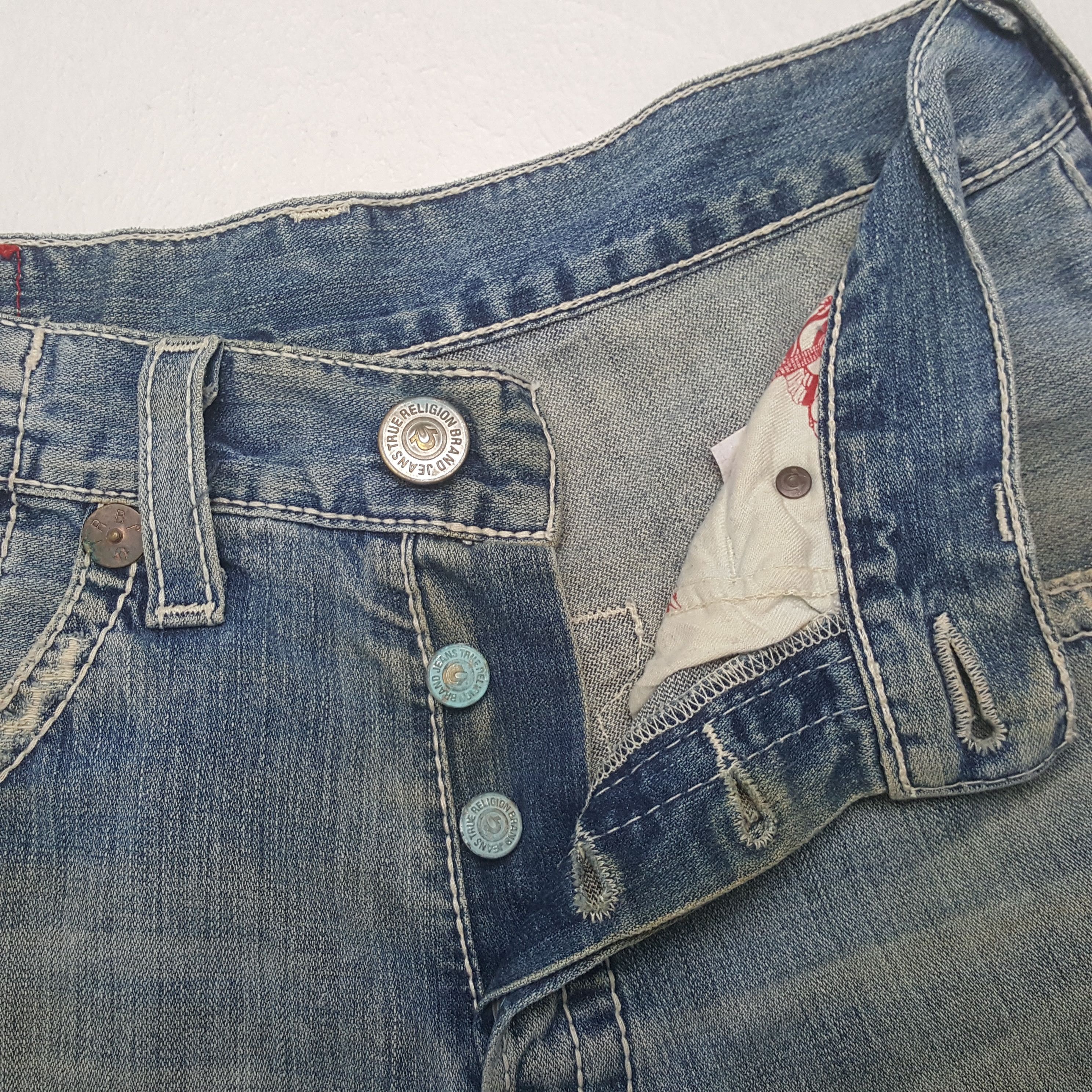 True Religion × Vintage True Religion Fashion Streetwear Style Distressed Jeans Size US 33 - 8 Thumbnail