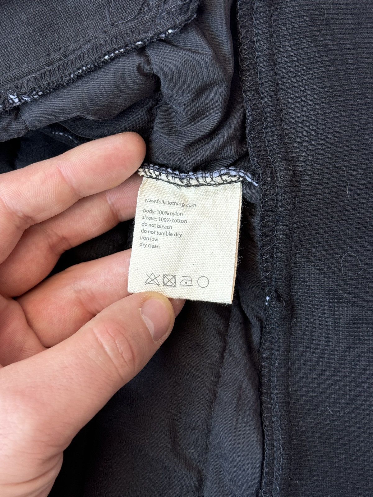Folk Folk Nylon Cotton Quilted Light Bomber Jacket Black Size US L / EU 52-54 / 3 - 10 Thumbnail