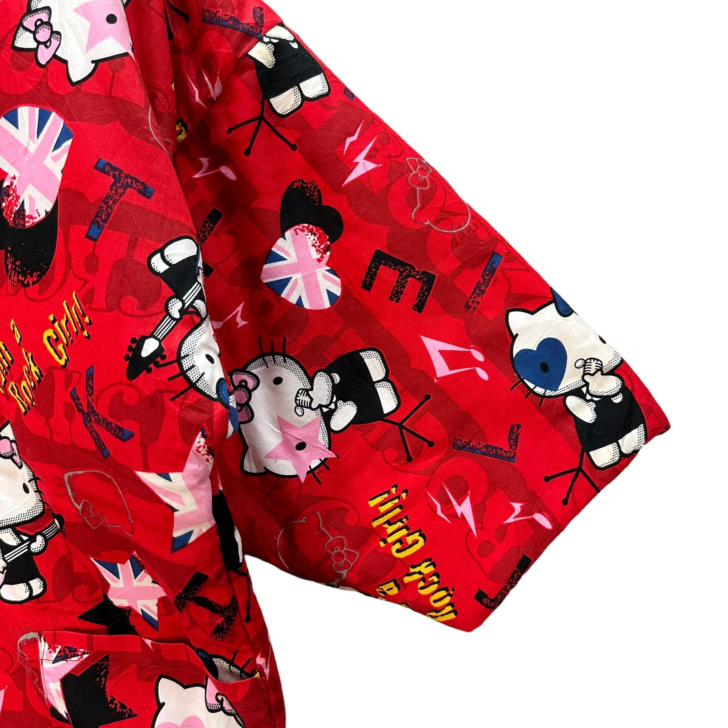 Japanese Brand HELLO KITTY ROCK GIRL FULLPRINT RED KIMONO JACKET #9119-58 Size L / US 10 / IT 46 - 5 Thumbnail