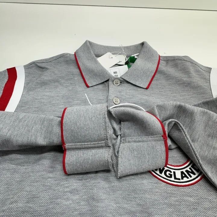 Burberry Burberry Burberry Logo Pattern Embroidered Cotton Polo Shi Size US M / EU 48-50 / 2 - 5 Thumbnail