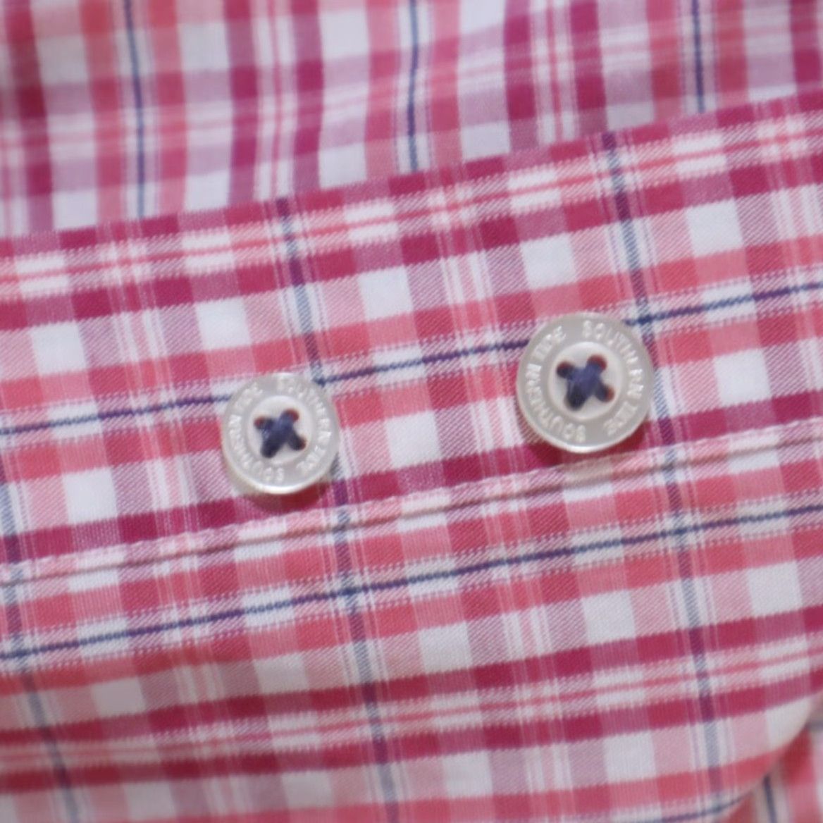 Southern Tide Southern Tide Embroidered Gingham Button Down Shirt Red Men's M Size US M / EU 48-50 / 2 - 8 Thumbnail