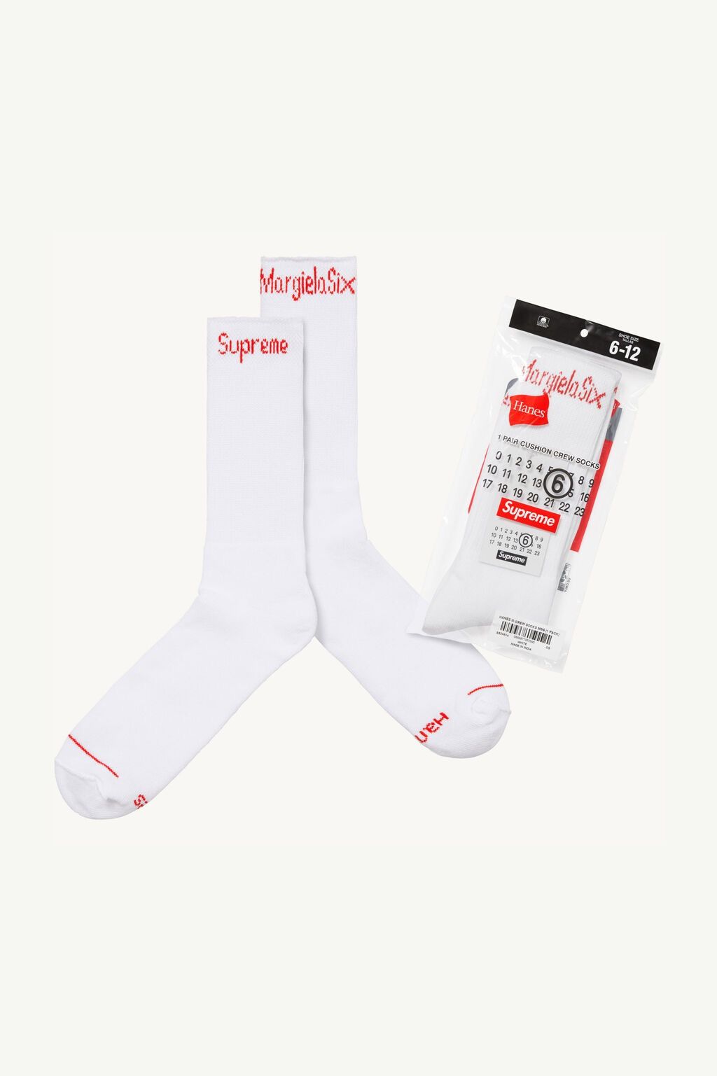 Maison Margiela × Supreme Supreme®/ MM6/ Hanes® Crew Socks Size ONE SIZE - 1 Thumbnail