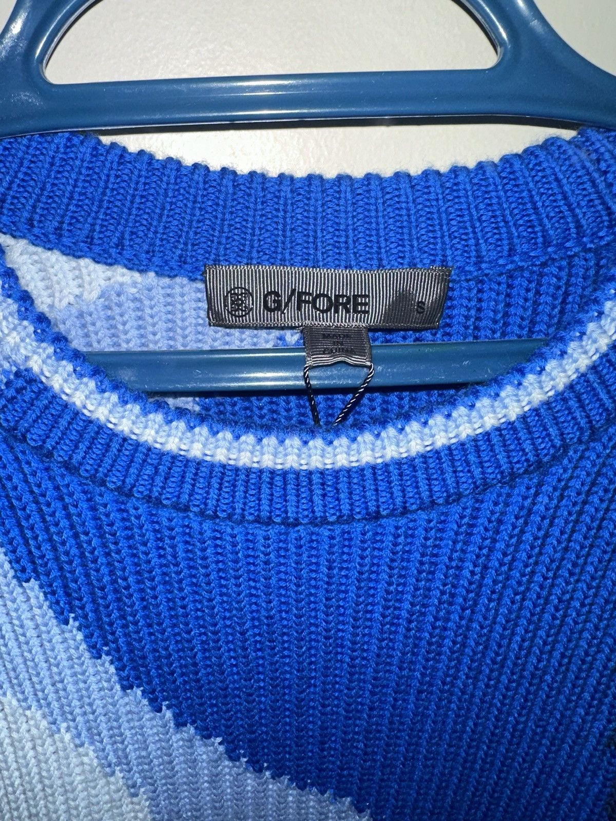 G/FORE G/FORE MERINO WOOL BLUE KNIT SWEATER Size US S / EU 44-46 / 1 - 8 Thumbnail
