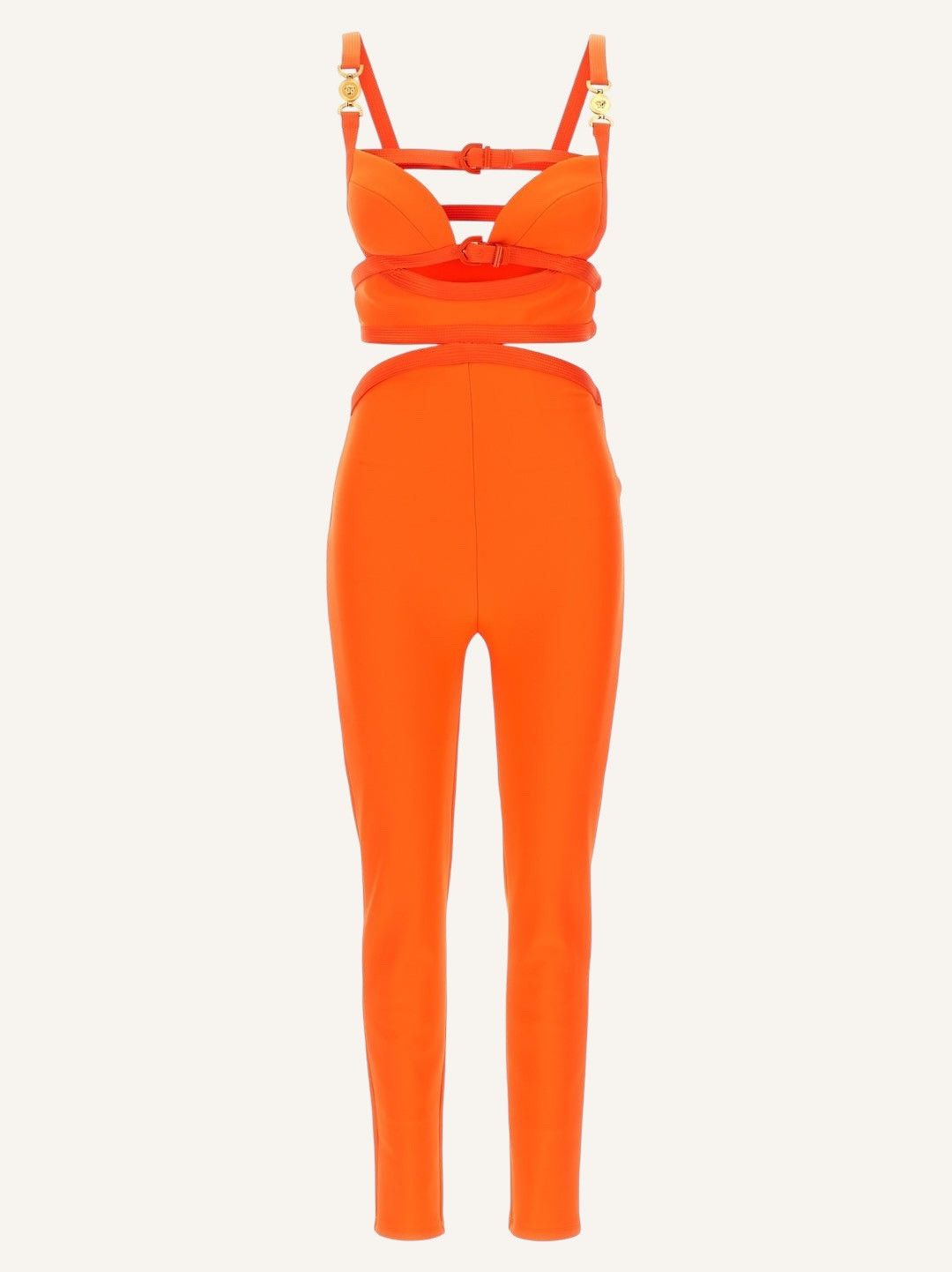 Versace Versace Women’s Strappy Cut-Out Jumpsuit in Orange Size XS / US 0-2 / IT 36-38 - 1 Thumbnail