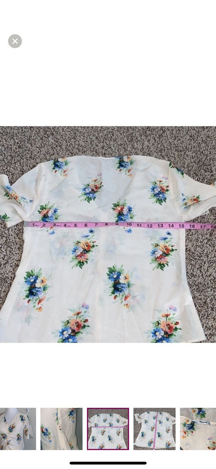 Madewell Madewell silk shirred front top in classic corsage Size XXS / US 00 / IT 34 - 2 Thumbnail