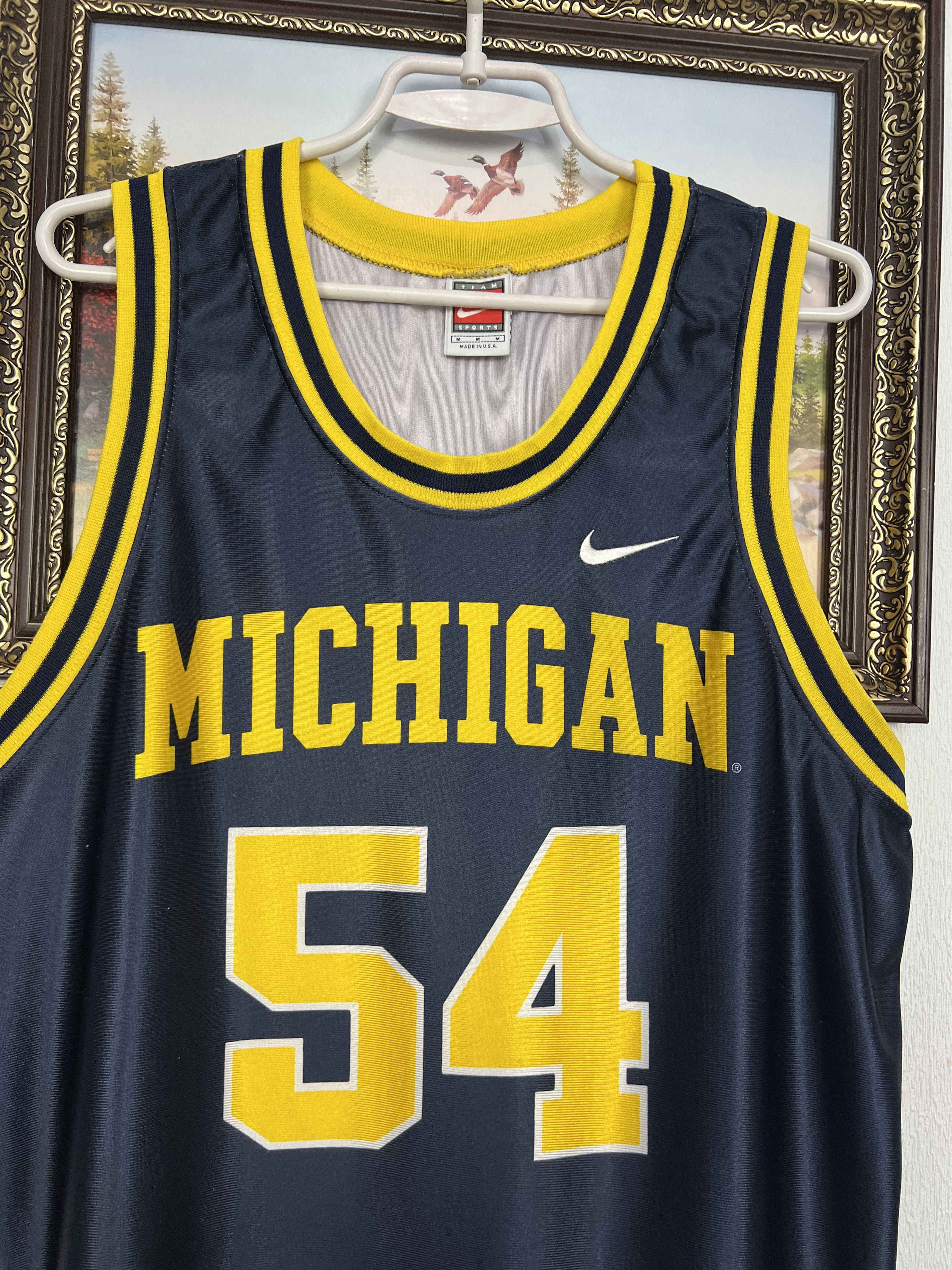 Nike Vintage Michigan Wolverines Jersey #54 NCAA Basketball Shirt Size US M / EU 48-50 / 2 - 3 Thumbnail