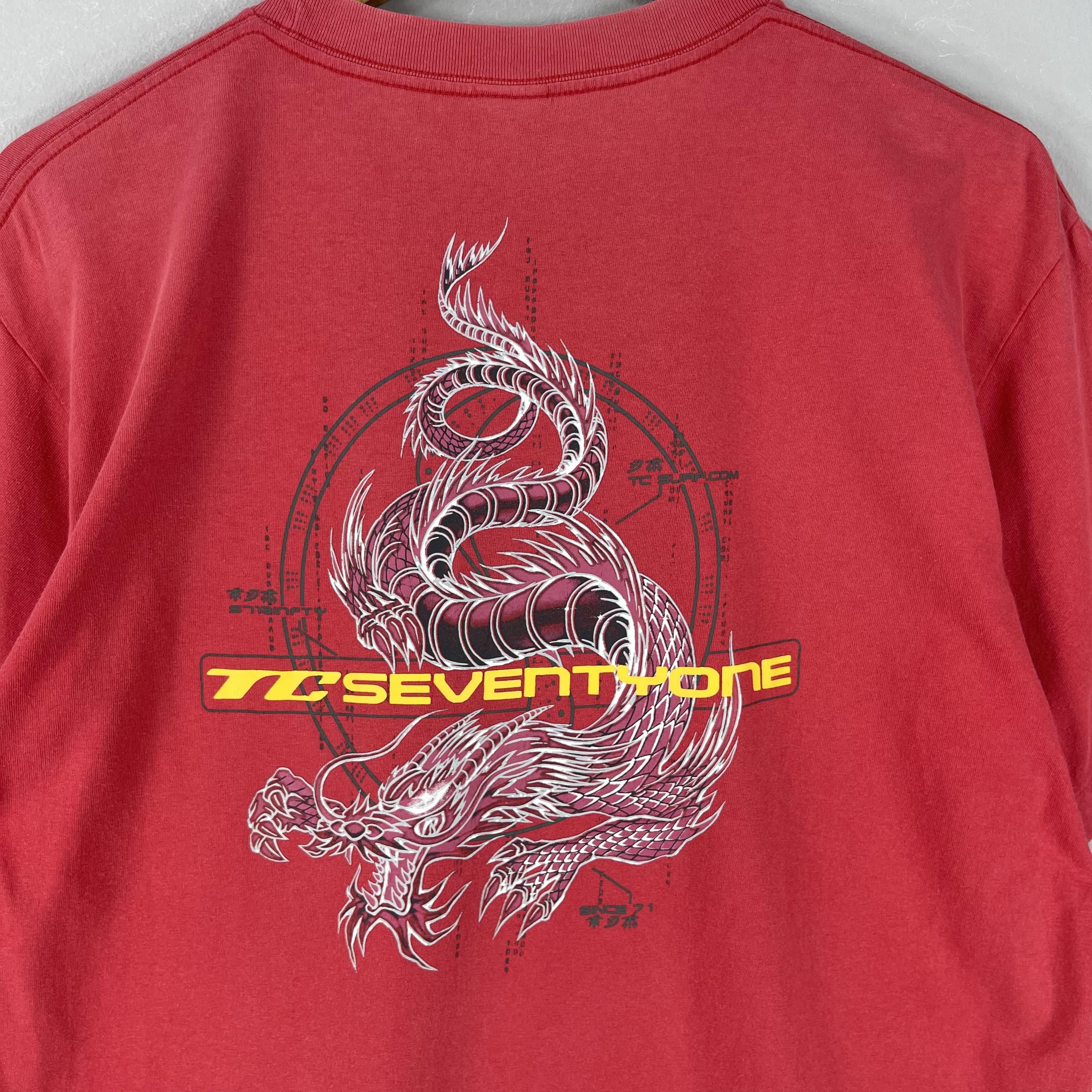 Vintage Vintage 90s T&C Dragon Printed Surf Design Hawaii Tshirt Size US M / EU 48-50 / 2 - 2 Thumbnail