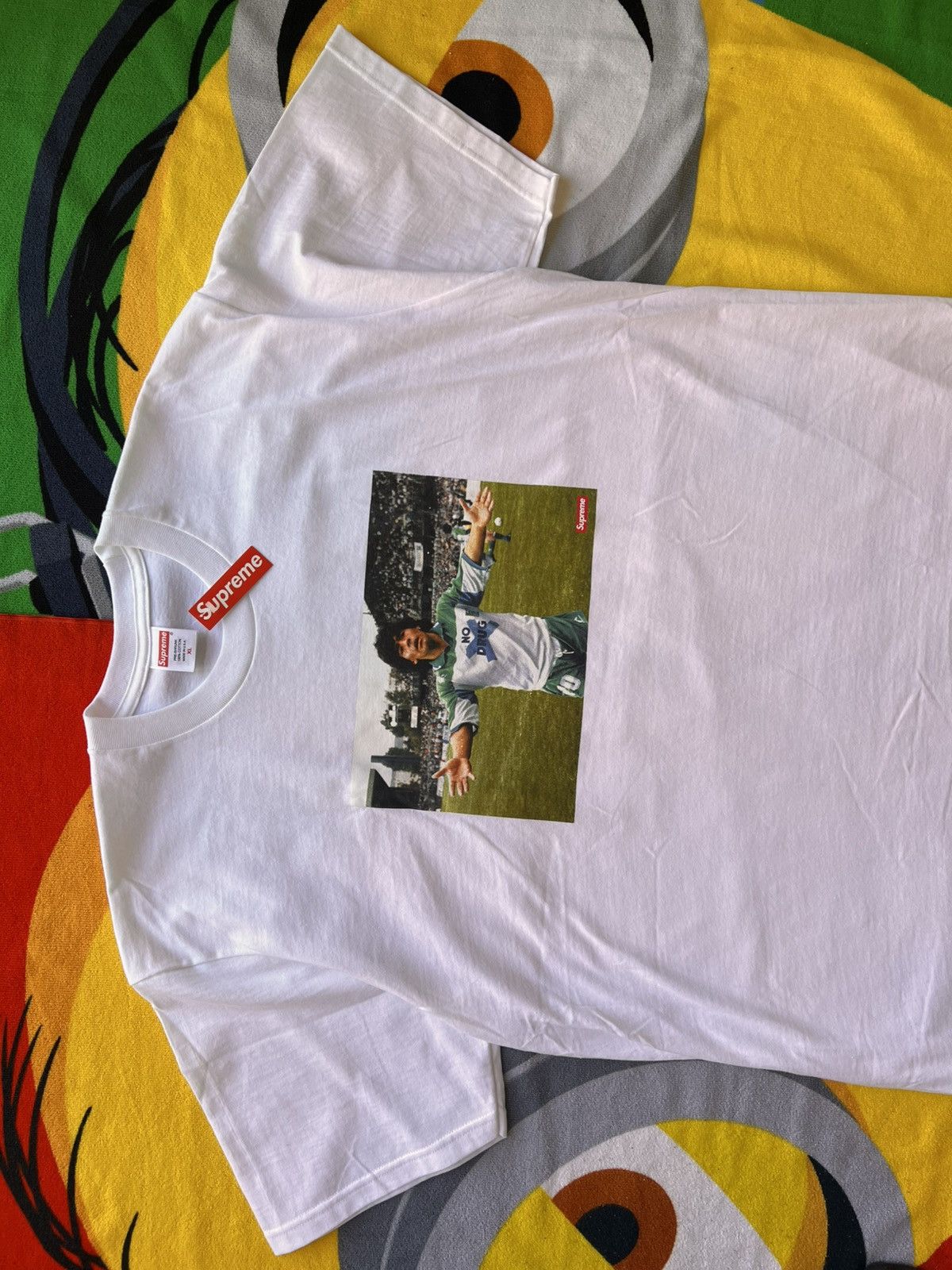 Supreme XL Supreme Maradona Tee white T-shirt football diego drugs Size US XL / EU 56 / 4 - 21 Thumbnail
