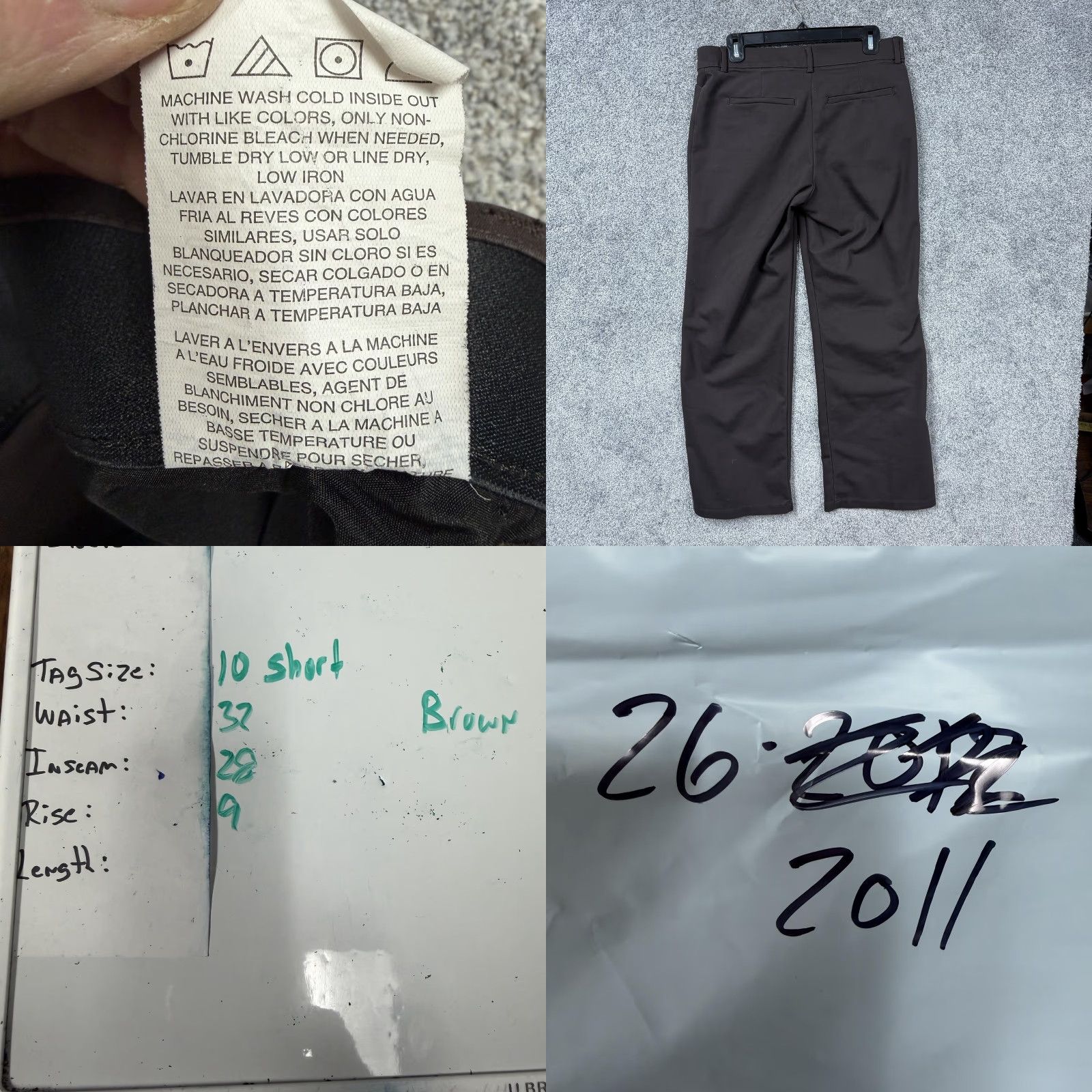 Lee Lee Flex Motion Trouser Pants Womens 10 Short Lot 2 Black Brown Corporate Core Size 32" / US 10 / IT 46 - 11 Thumbnail