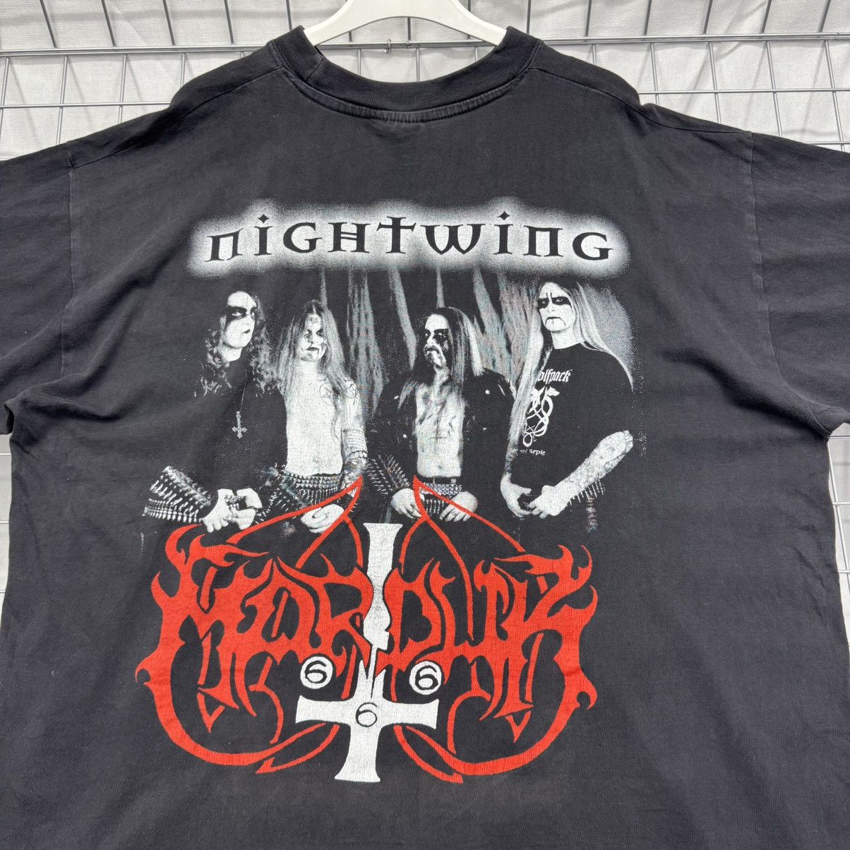 Vintage Vintage Marduk Nightwing 1998 Black Metal Band Tee Trashed Size US XL / EU 56 / 4 - 18 Thumbnail
