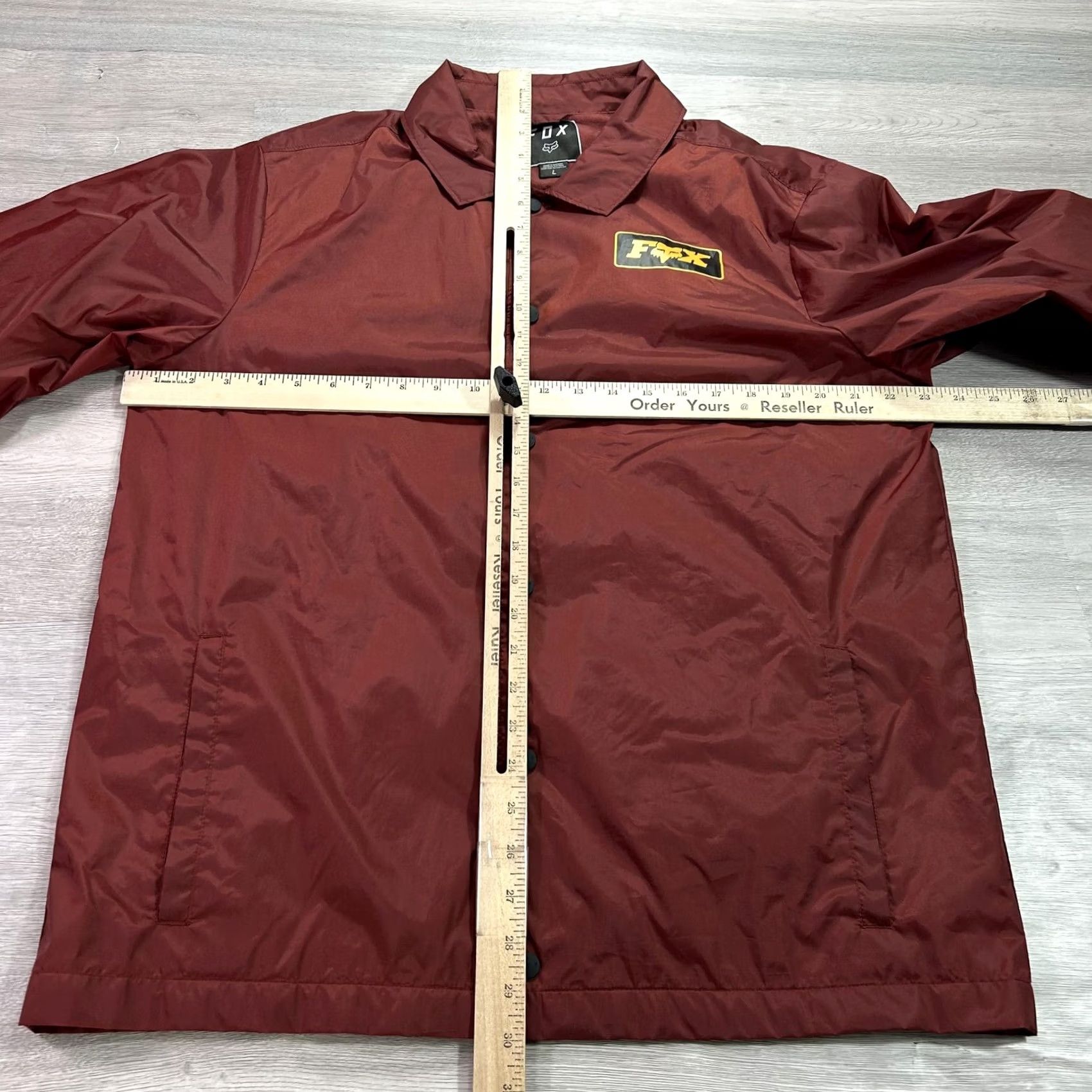 Coach Fox Jacket Mens L Red Coach Snap Front Nylon Lined Windbreaker Moto Size US L / EU 52-54 / 3 - 5 Thumbnail