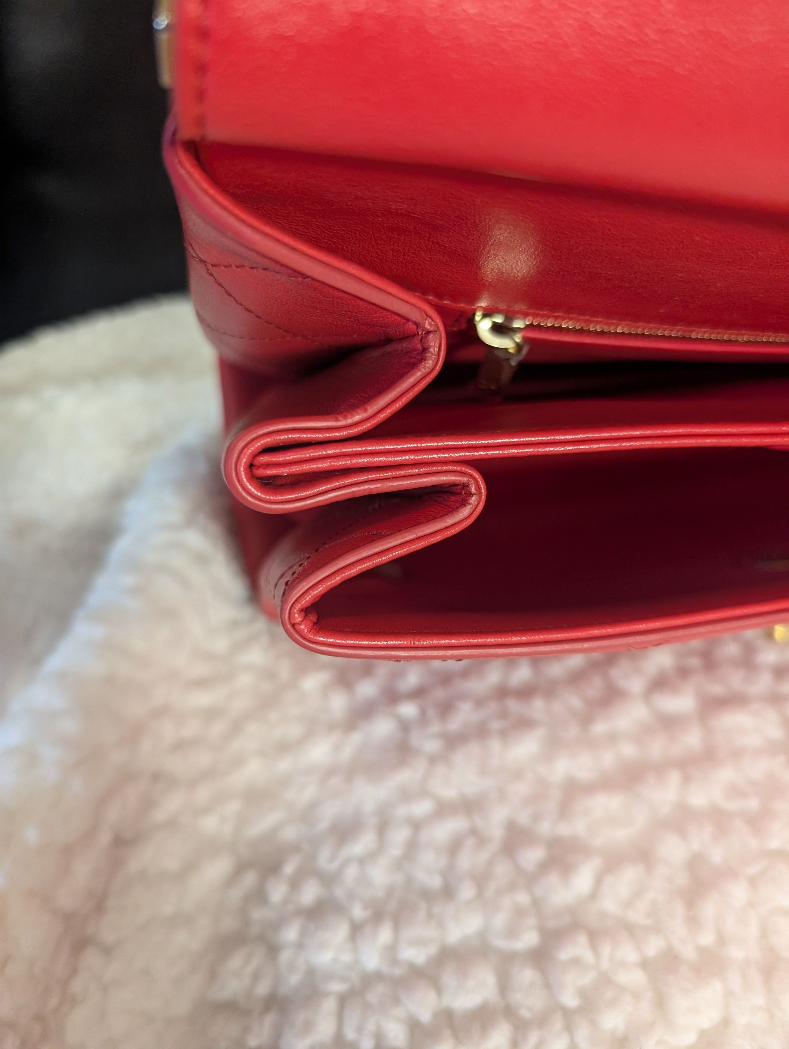 Chanel CHANEL Red Quilted Top Handle Shoulder Bag Size ONE SIZE - 4 Thumbnail