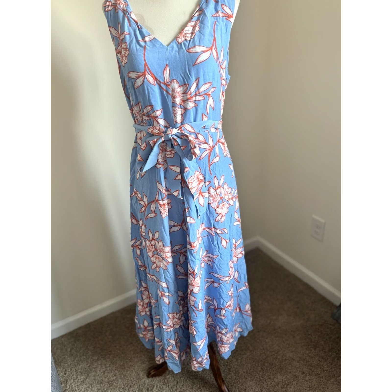 Talbots VINTAGE Talbots Blue Floral Midi Dress Size 6 Size M / US 6-8 / IT 42-44 - 3 Thumbnail