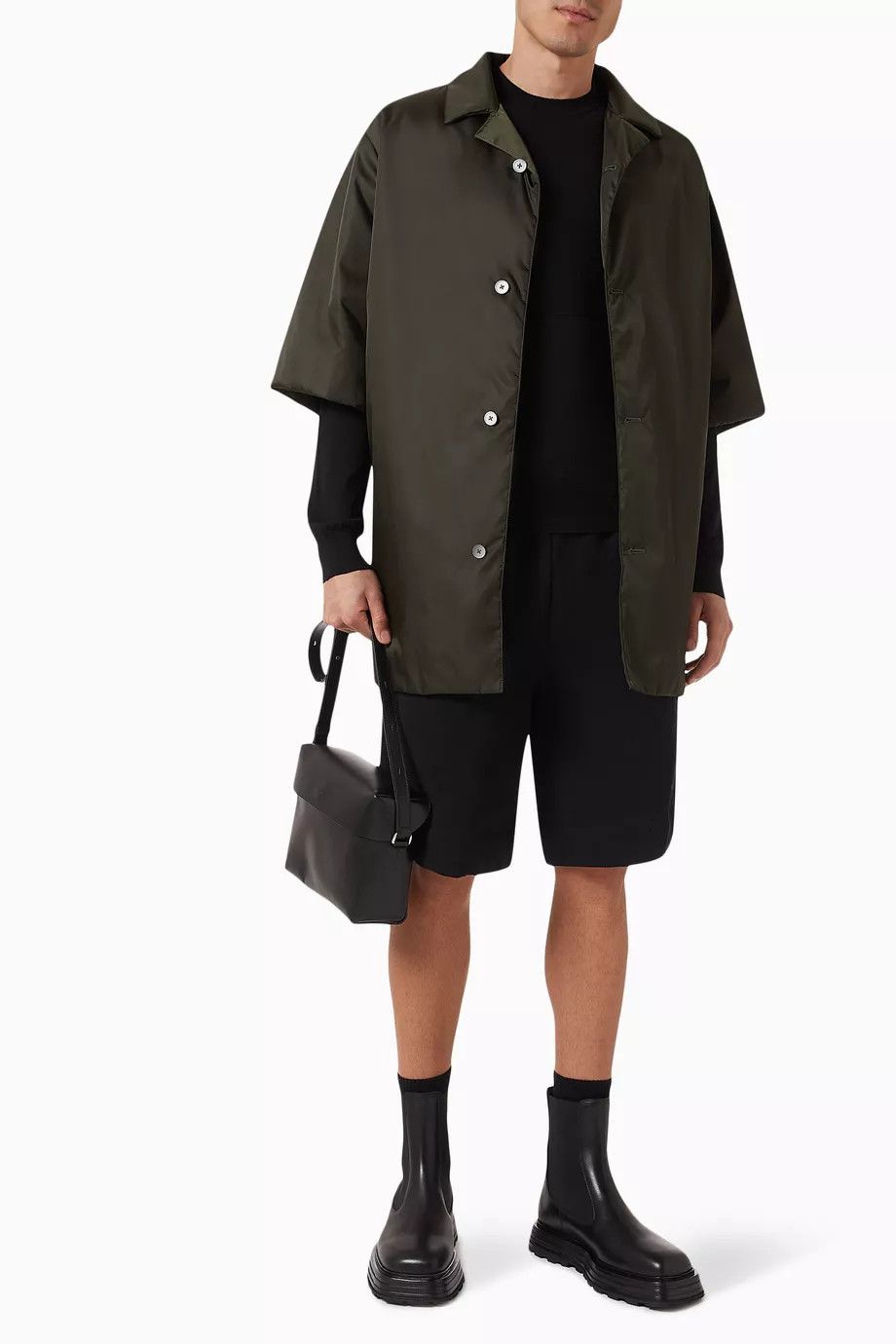 Jil Sander o1mt1gz0625 Button Over Shirt in Green Size US L / EU 52-54 / 3 - 2 Thumbnail