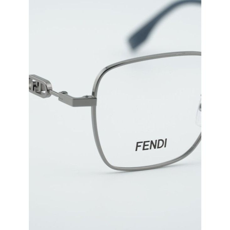 Fendi Fendi FE50102F 012 Eyeglasses Shiny Dark Ruthenium 54mm Size ONE SIZE - 4 Thumbnail
