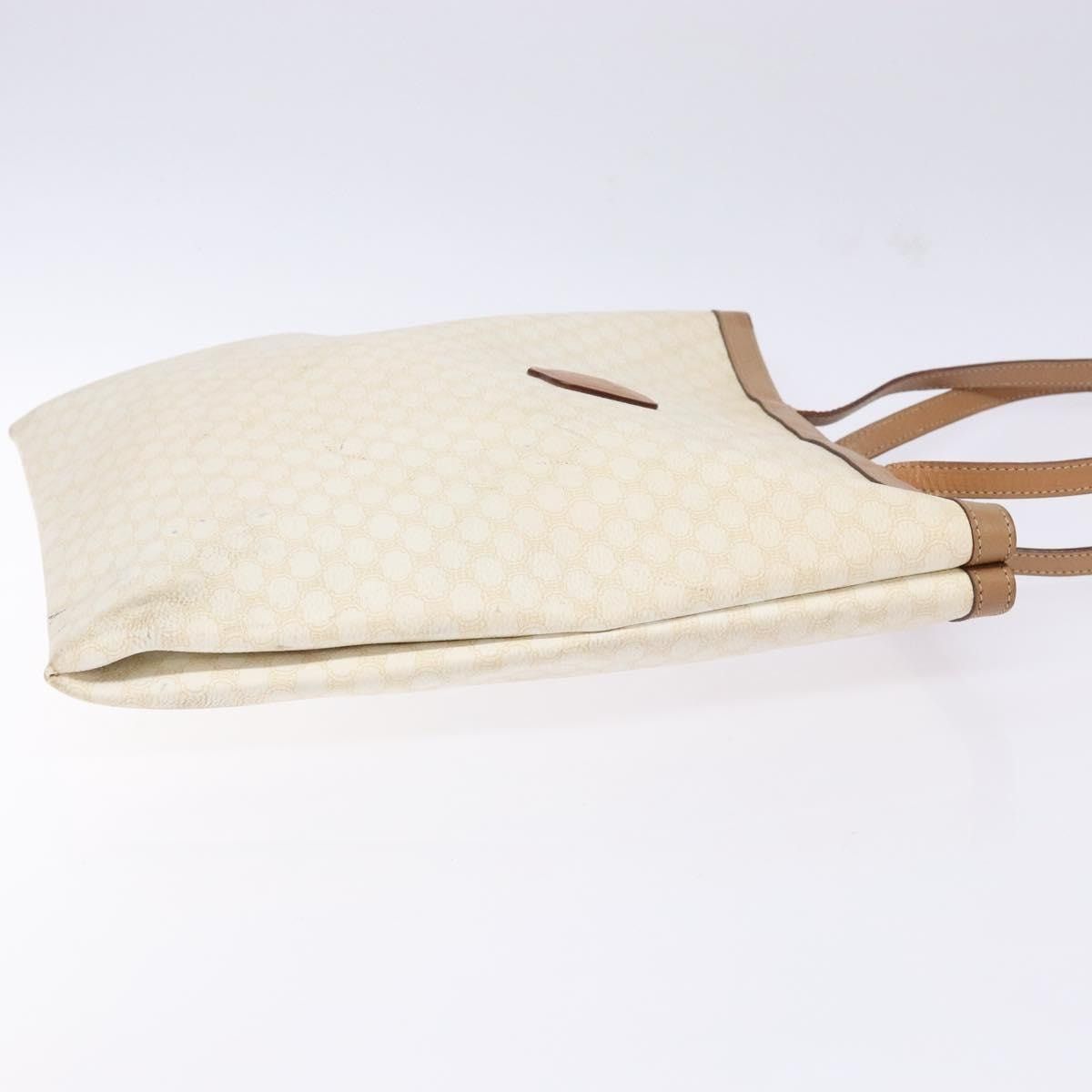 Celine CELINE Macadam Canvas Tote Bag Pvc Leather White Gold Size ONE SIZE - 4 Thumbnail