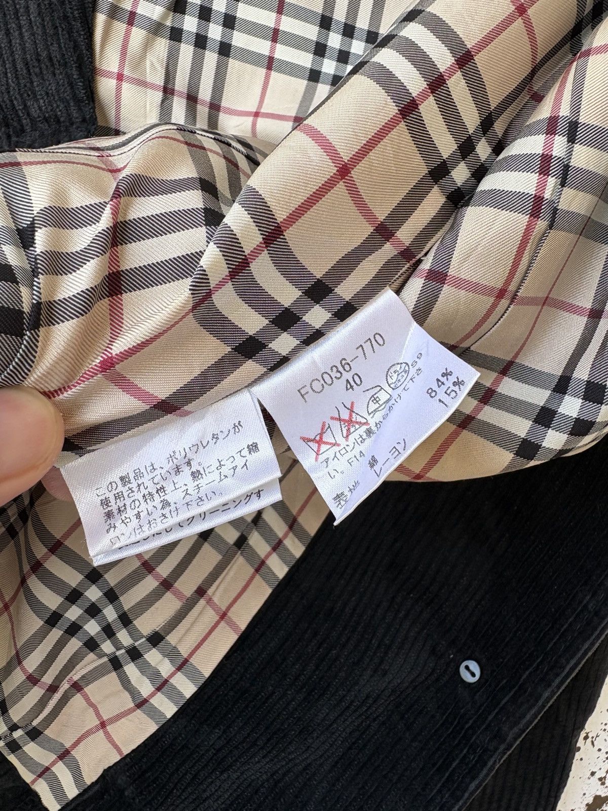 Burberry Vintage Burberry Nova Check Corduroy Jacket Size US S / EU 44-46 / 1 - 8 Thumbnail