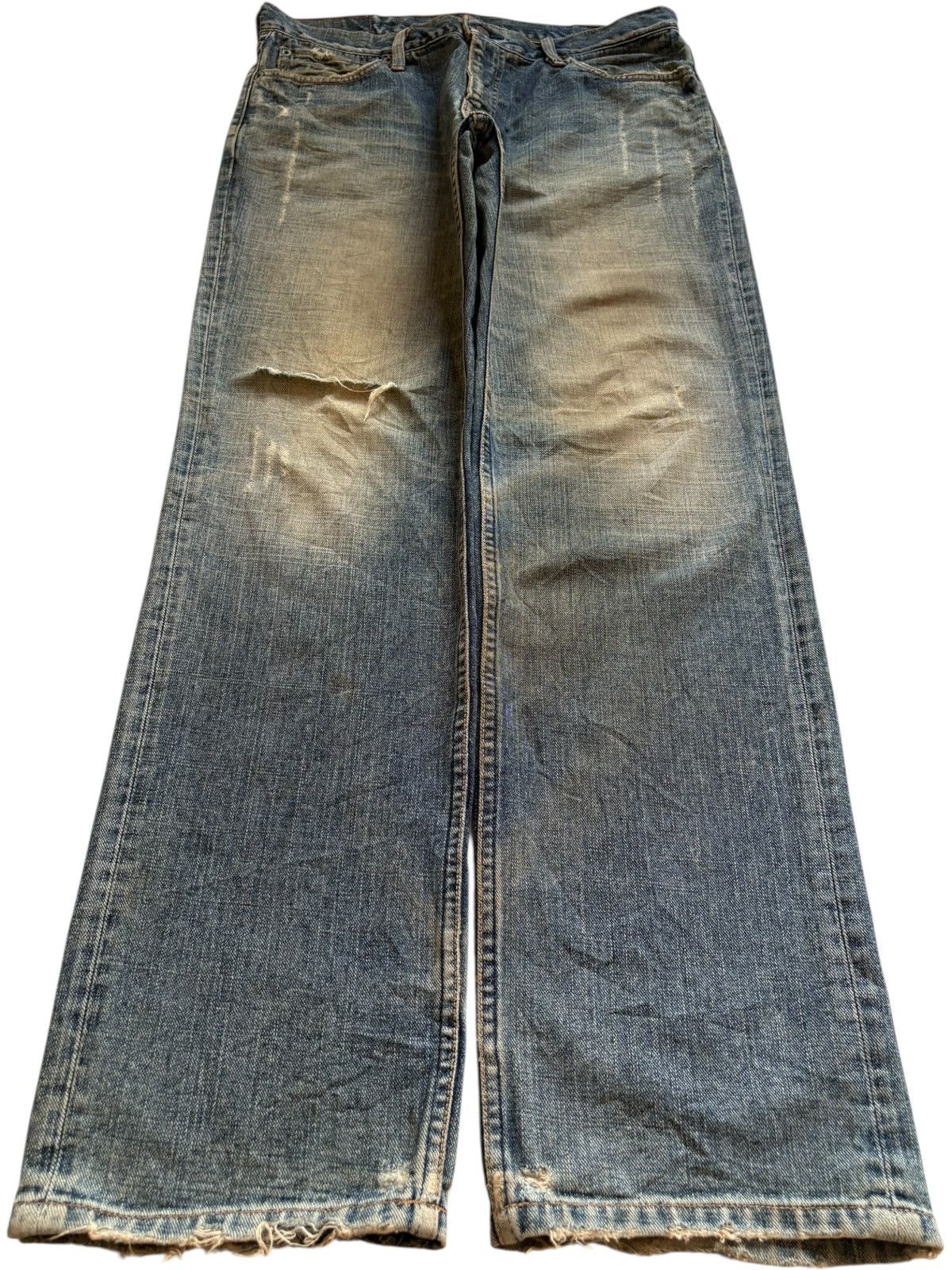 Levi's × Levi's Vintage Clothing Vintage 90s Levis 533 Mud Distressed Loose Baggy Jeans Size US 34 / EU 50 - 1 Thumbnail