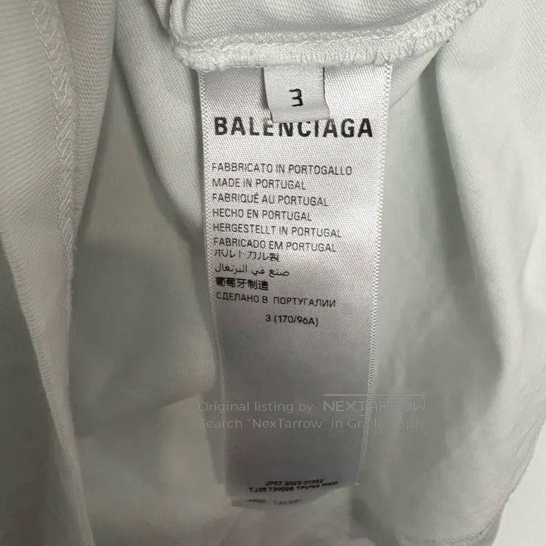 Balenciaga Balenciaga Solid Logo Tag Short Sleeve T-Shirt Size US L / EU 52-54 / 3 - 5 Thumbnail