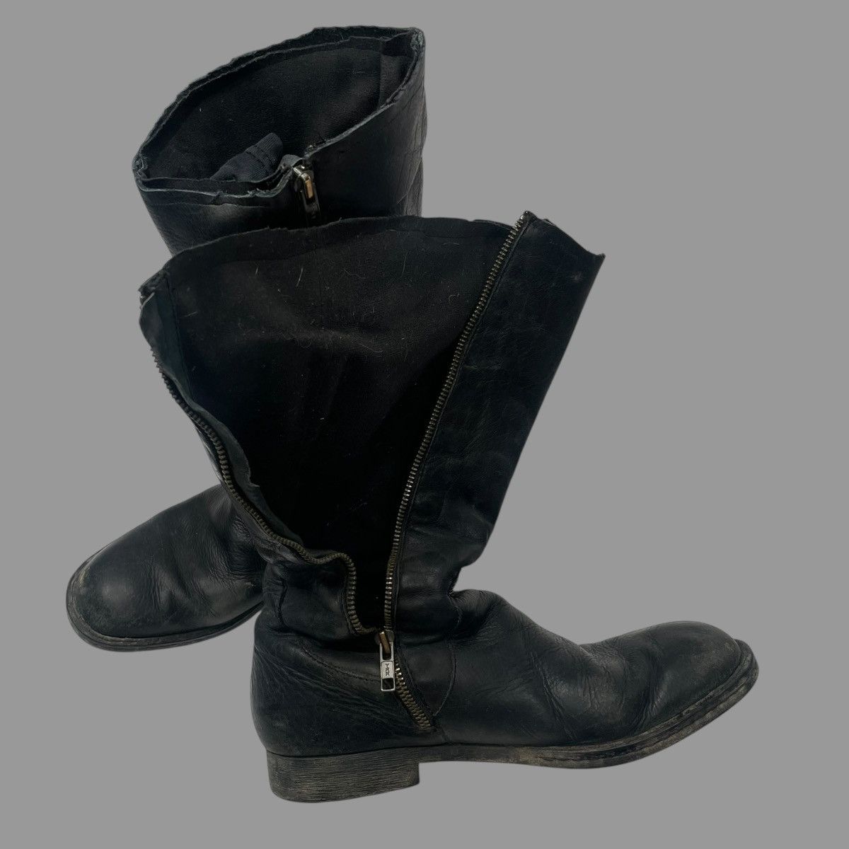 Vintage Vintage 90s leather side zip boots Size US 8 / EU 41 - 1 Thumbnail