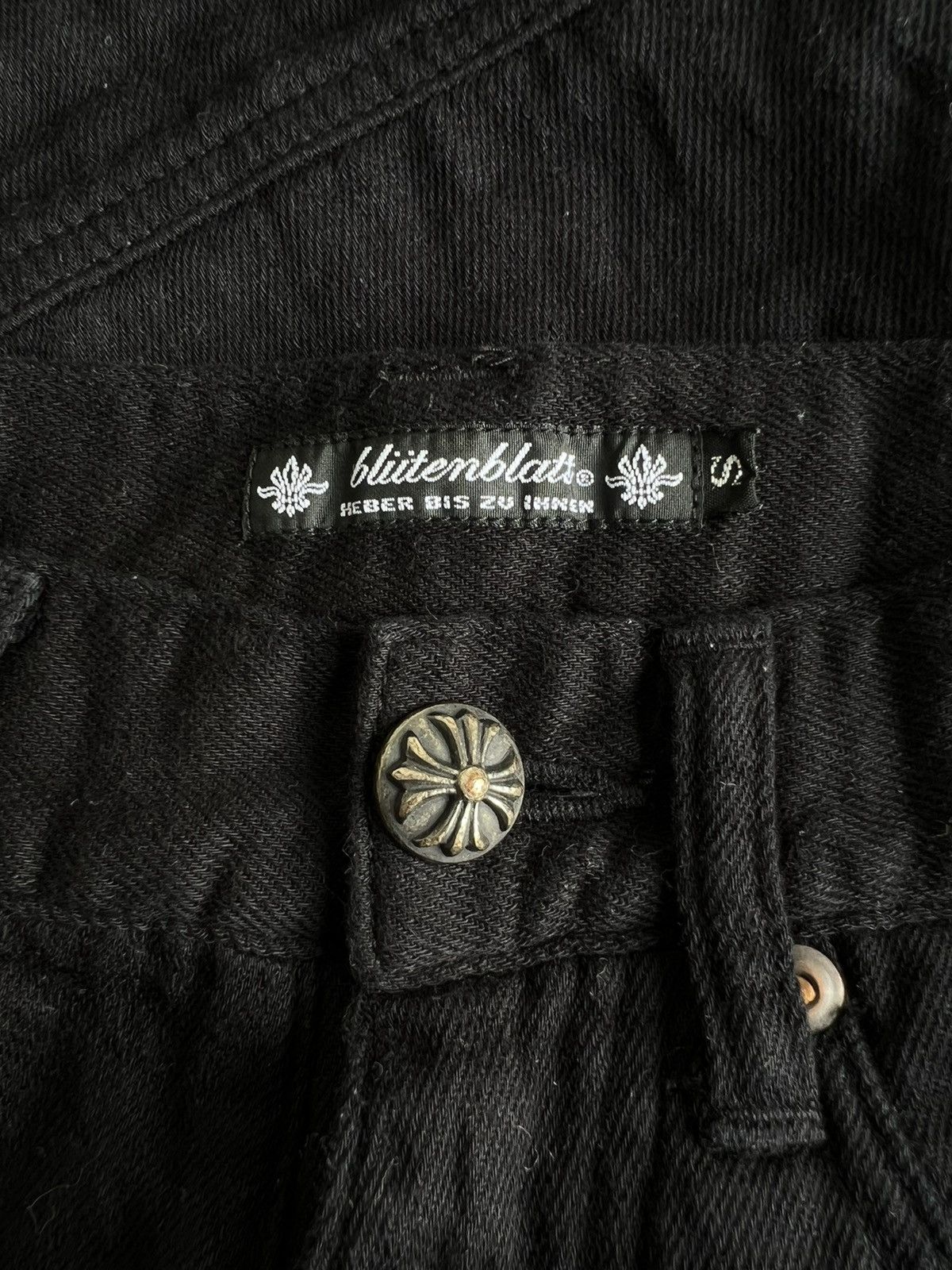 BUFFALO BOBS Bluttenblatt 🇯🇵 Flare Zip Hem CH Silver Button Goth Pants Size US 30 / EU 46 - 12 Thumbnail
