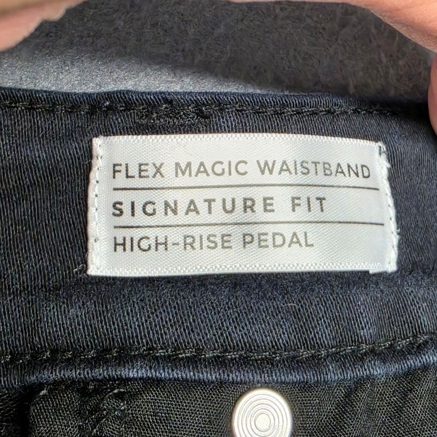 Vintage Lane Bryant Pants Womens 20 Black High Rise Pedal Stretch Flex Magic Waistband Cropped Womens Plus Magics Waistband Black 20 Womens Size 42" / US 20 - 5 Thumbnail