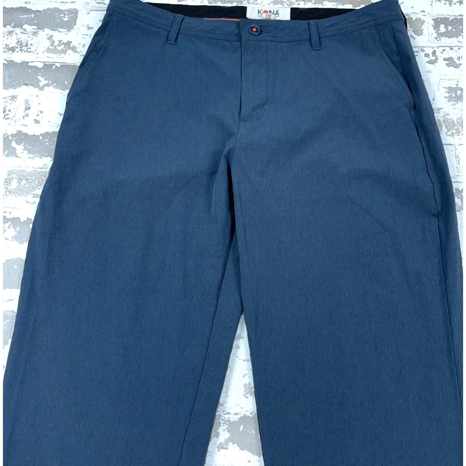 Vintage Kona Chino Pants Men 36x32 Blue Performance Polyester Navy Golf Adult Dress Casual Bathing? Not applicable Size US 36 / EU 52 - 4 Thumbnail