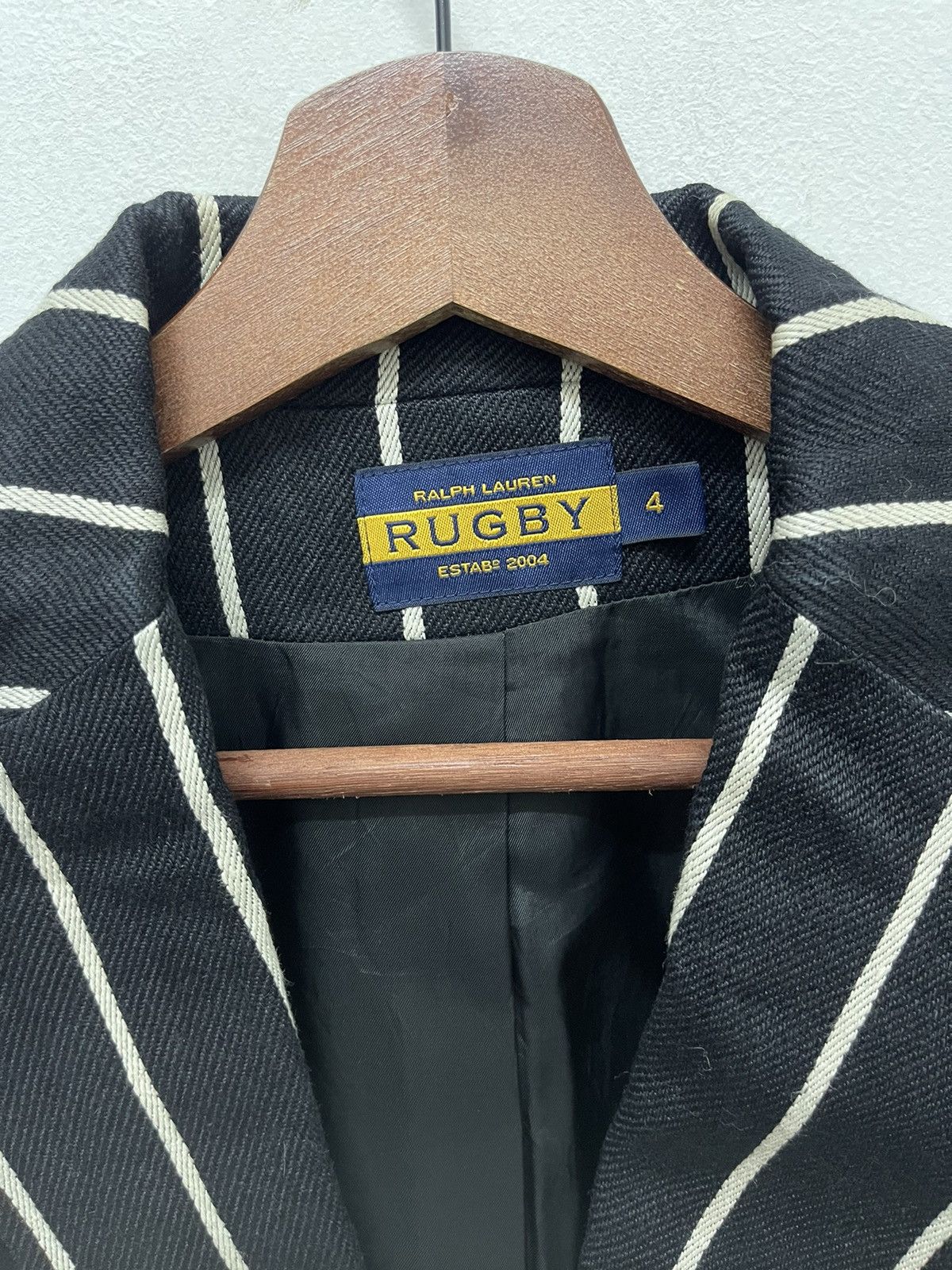 Ralph Lauren BLACK STRIPES POLO RUGBY CROP JACKET Size S / US 4 / IT 40 - 3 Thumbnail