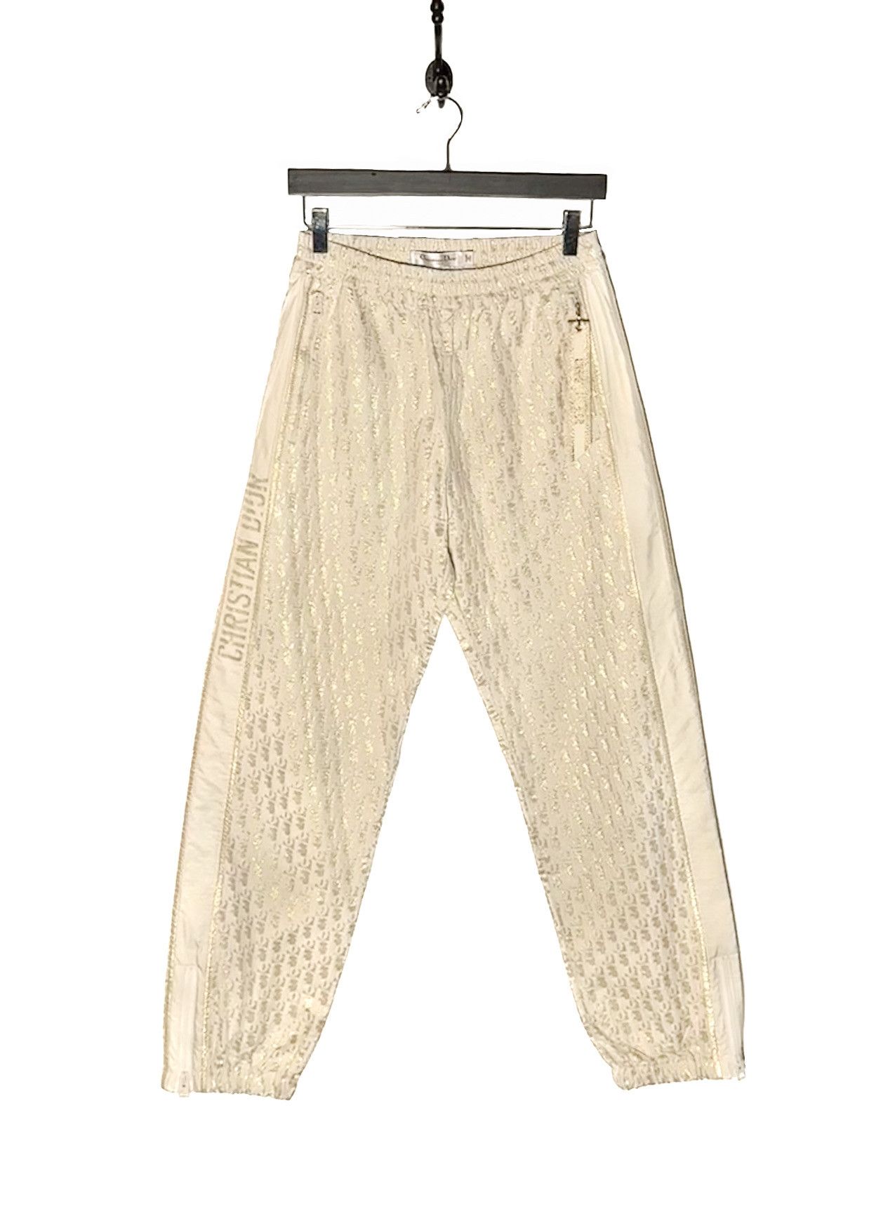 Dior Dior Oblique Gold Technical Taffeta Track Pants Size 26" / US 2 / IT 38 - 1 Thumbnail