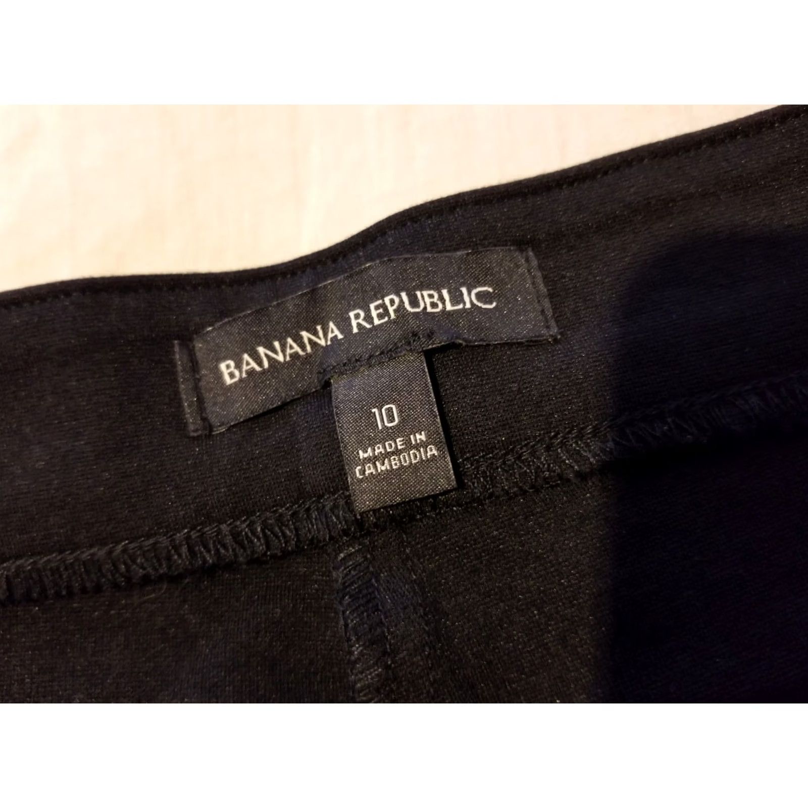 Banana Republic Banana Republic Womens Pants Black Size 10 Dress Pants Trouser Khaki Chino Slack Cotton Flat Front Stretch Size 32" / US 10 / IT 46 - 4 Thumbnail