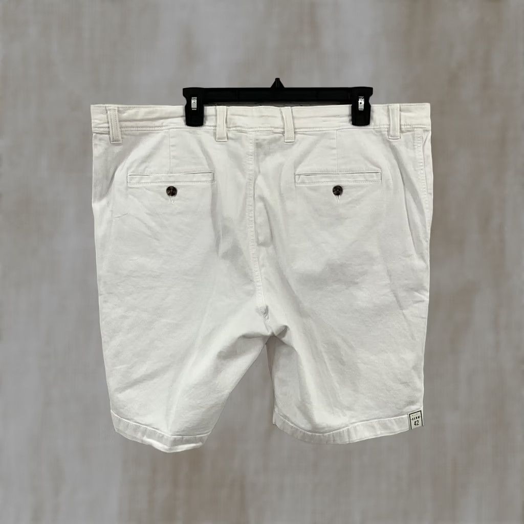 Vintage ROWM White Chino Shorts Size 42 Mens Regular 9in Inseam Zip Button Slash Pocket Summer Size US 42 / EU 58 - 1 Thumbnail