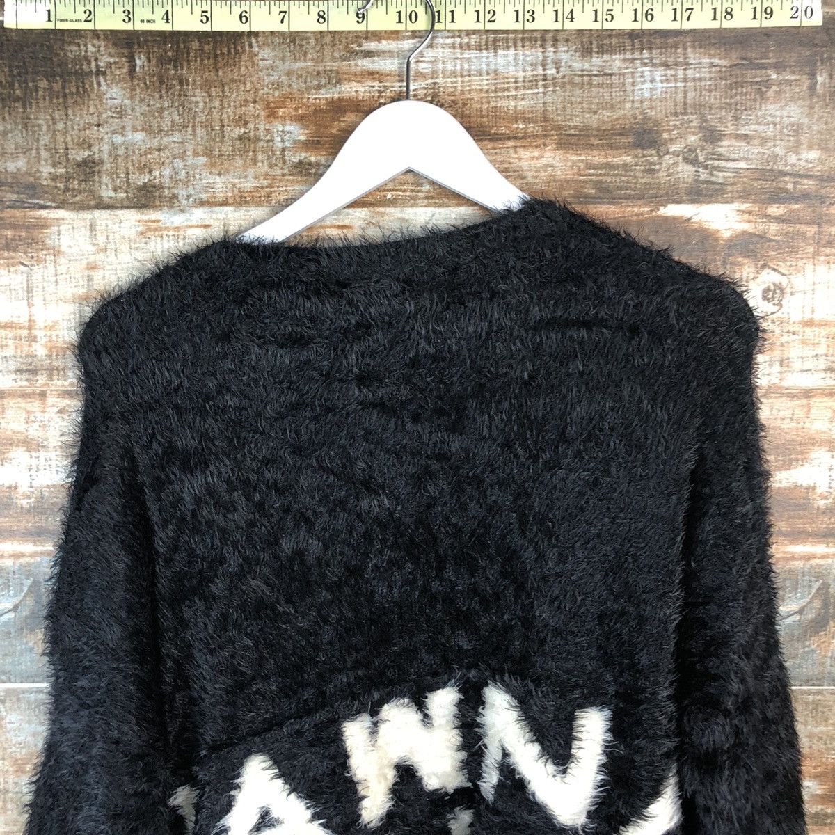 Homespun Knitwear DLL One Spot Black Mohair shaggy fur Knitwear #C076 Size M / US 6-8 / IT 42-44 - 13 Thumbnail