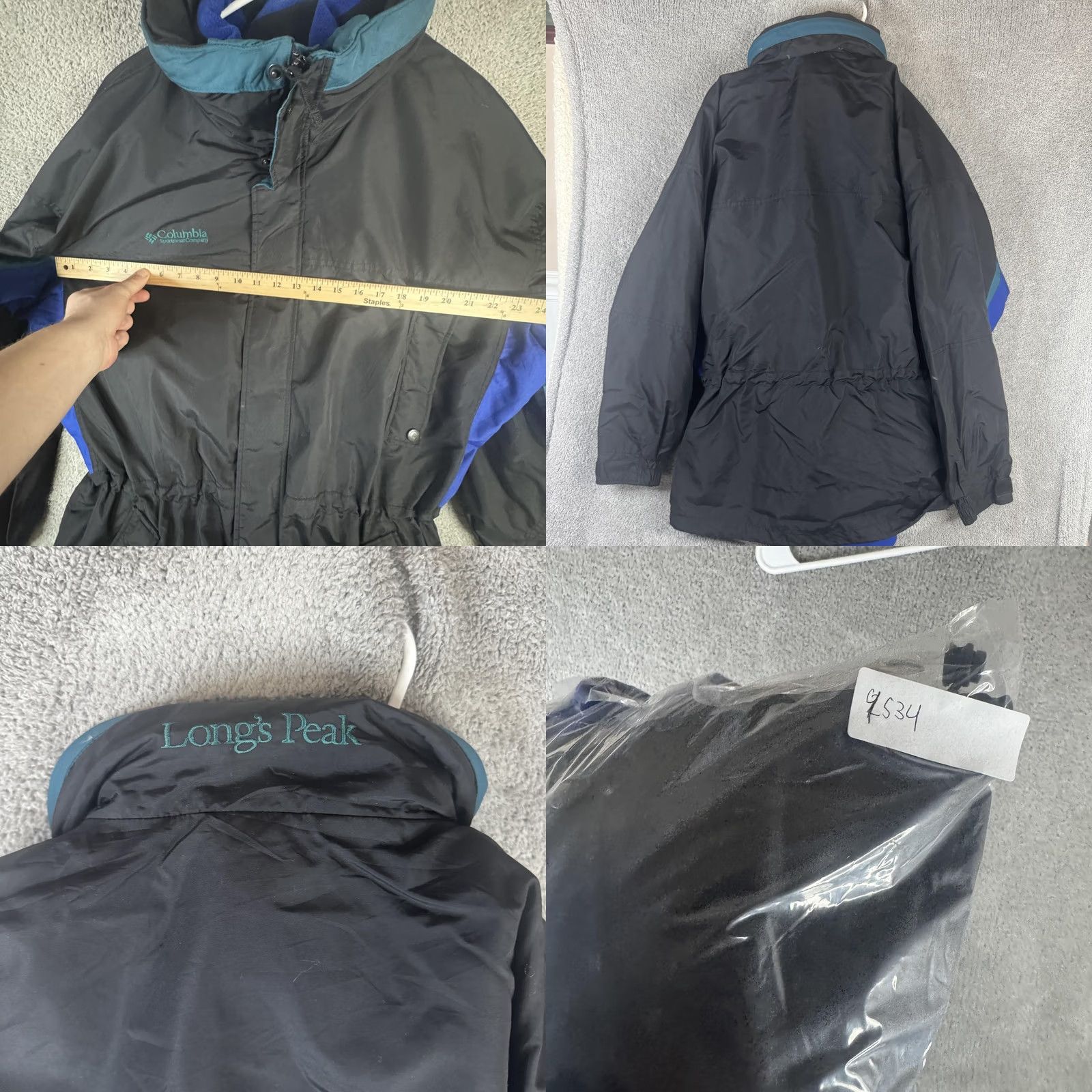 Vintage VINTAGE Columbia Jacket Mens L Black Parka Long's Peak 90s Outdoor Ski Mid-Length Size US L / EU 52-54 / 3 - 9 Thumbnail