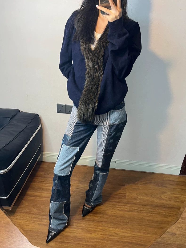 Other Comme Des Garcons Wool cardigan with fur collar Size L / US 10 / IT 46 - 9 Thumbnail