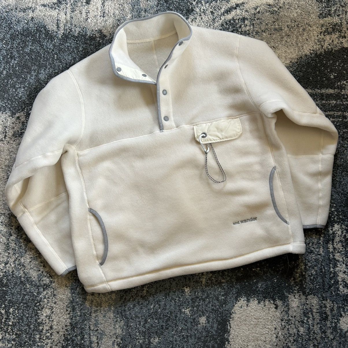 And Wander 574-4281144 031 and wander wool fleece pullover quartersnap Size US XL / EU 56 / 4 - 18 Thumbnail