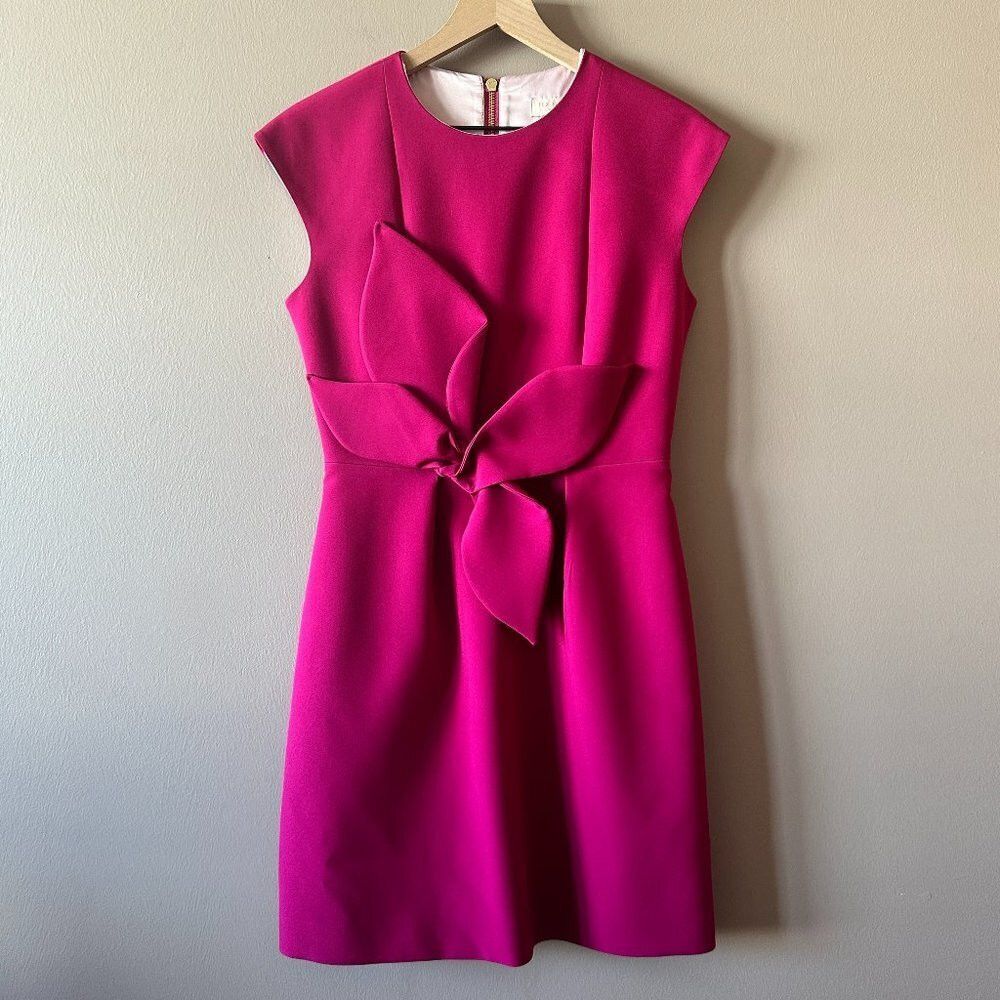 Ted Baker Women's 2 (6) Ted Baker London Magenta Polly Structured Bow Size M / US 6-8 / IT 42-44 - 4 Thumbnail
