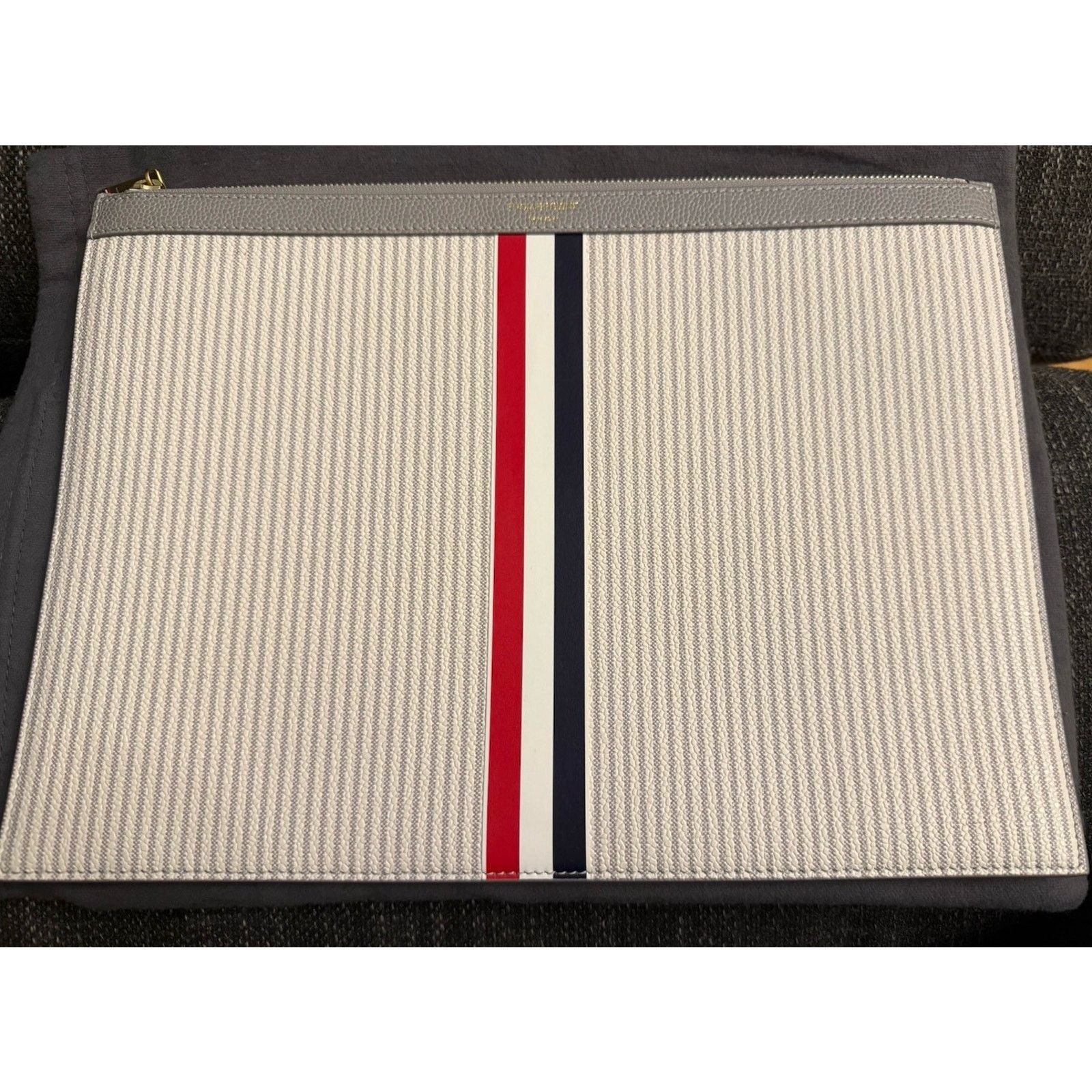 Thom Browne NWT THOM BROWNE $1100 Leather Document Holder Clutch Bag Size ONE SIZE - 1 Thumbnail
