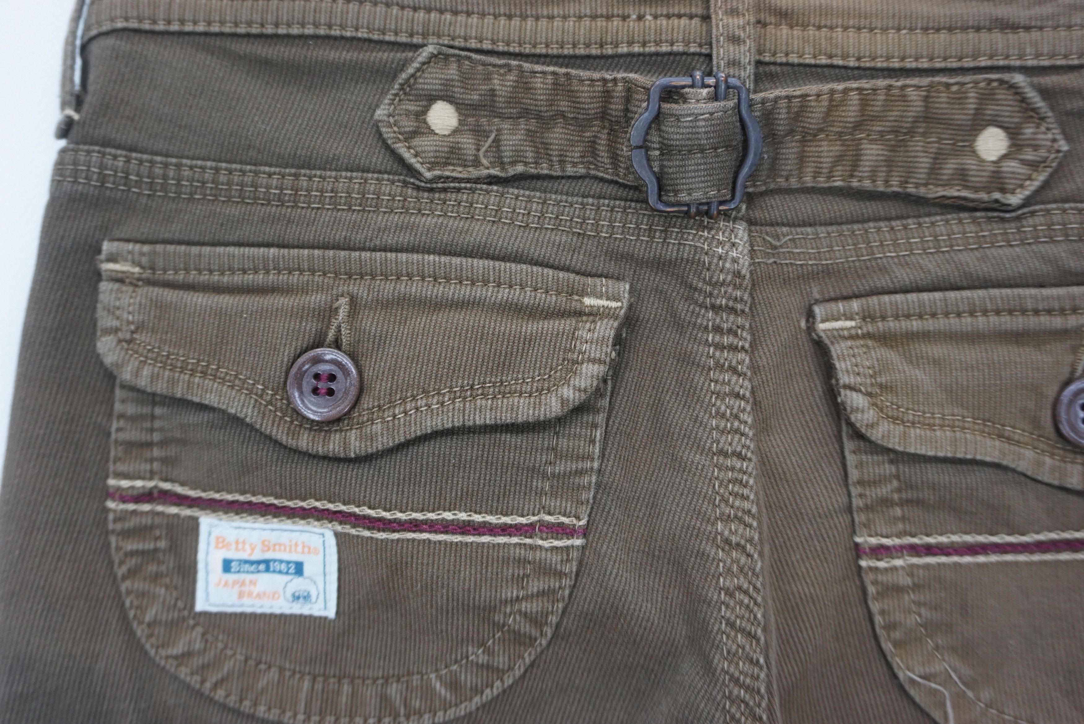 Japanese Brand Betty Smith Pants fit W28xL31.5 Low Rise Skinny Buckled Back Size 25" / US 0 / IT 36 - 9 Thumbnail