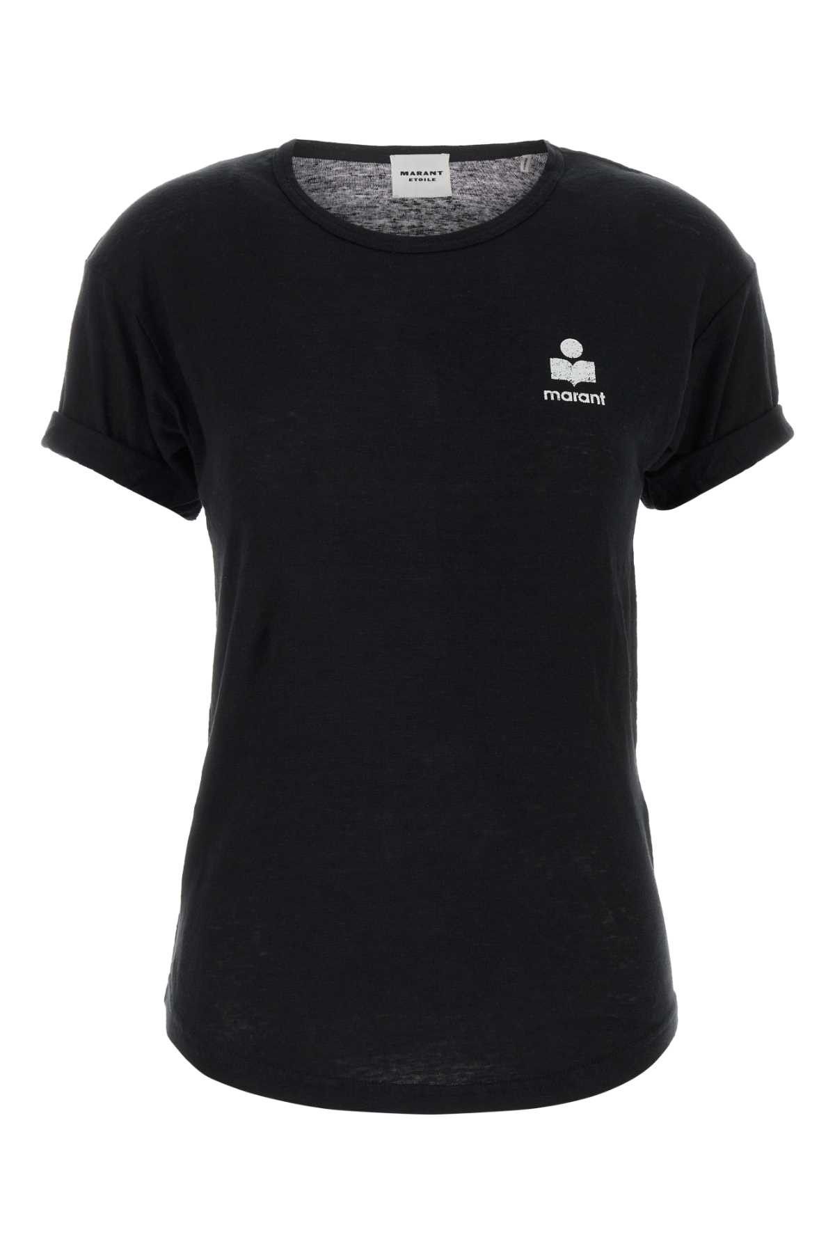 Isabel Marant Etoile Black Linen Koldia T-Shirt Size XS / US 0-2 / IT 36-38 - 1 Thumbnail