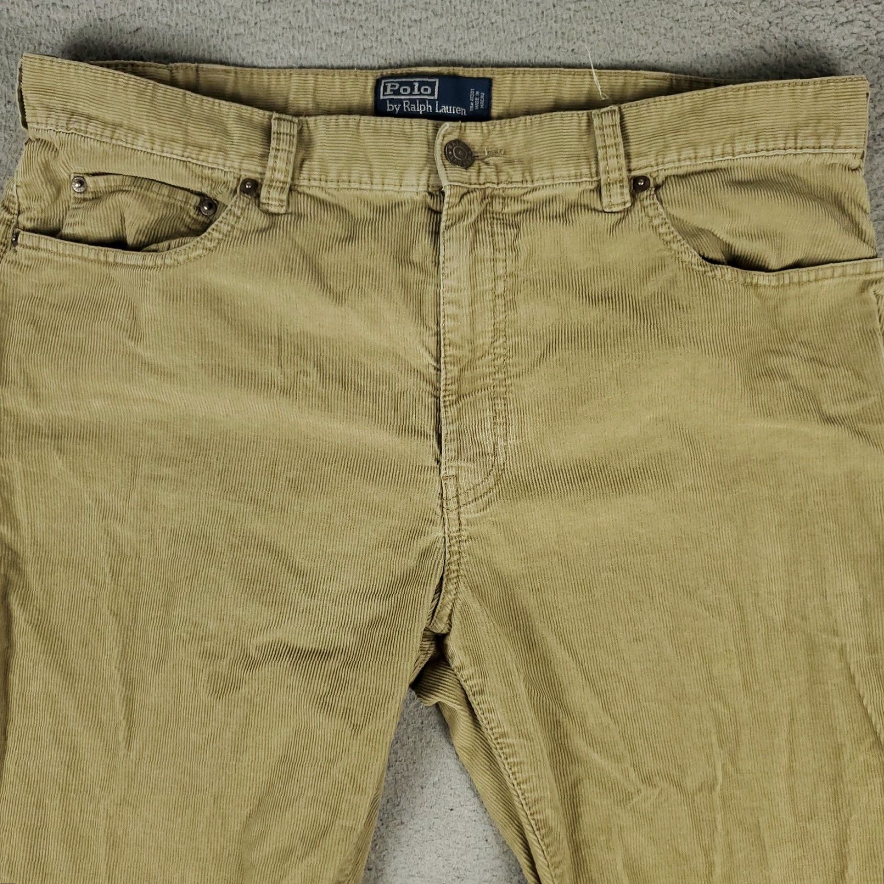 Polo Ralph Lauren VINTAGE Ralph Lauren Jeans Men 38x30 Corduroy Five Pocket Casual Khaki Beige Classic Size US M / EU 48-50 / 2 - 2 Thumbnail