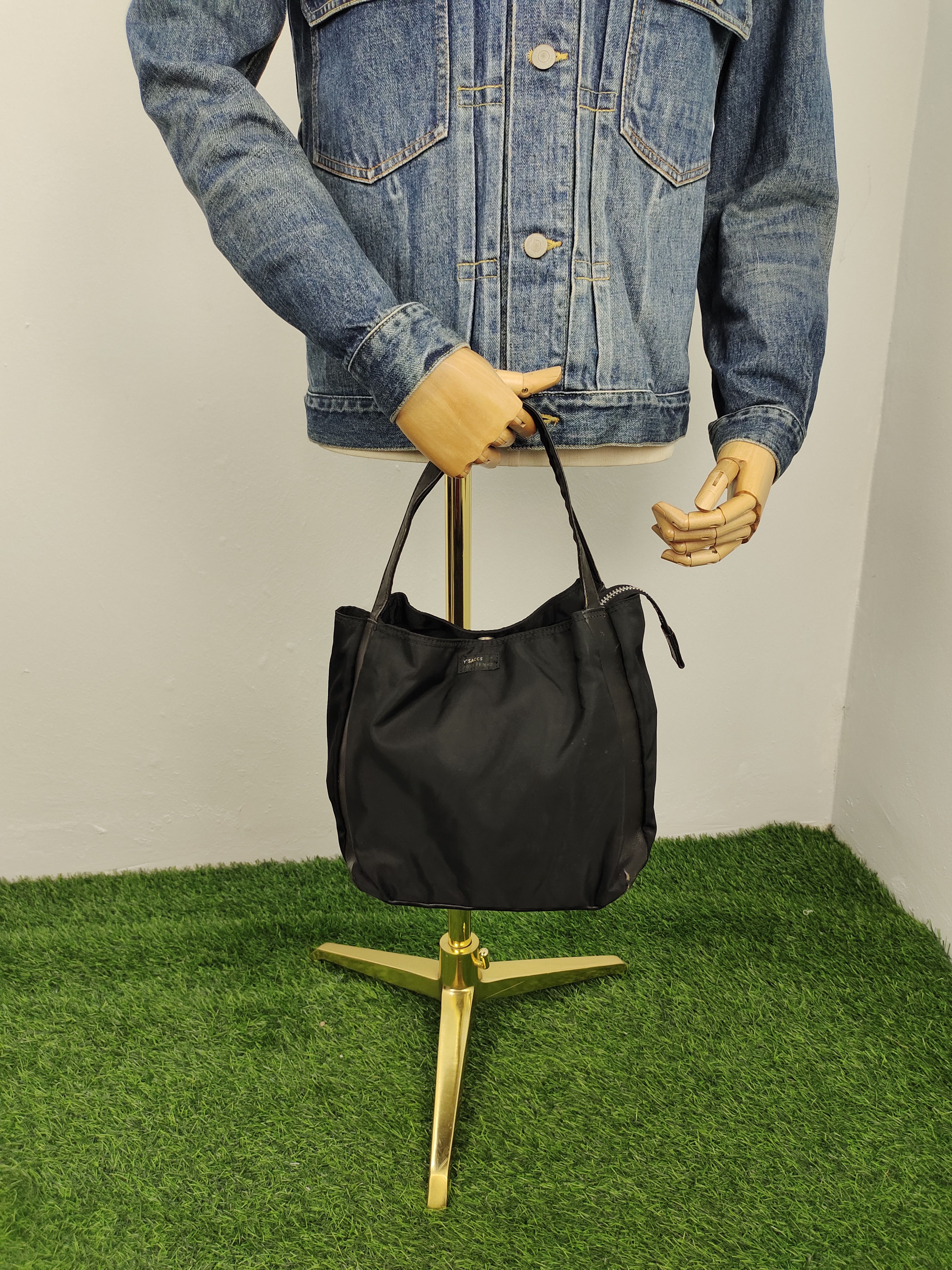 Yohji Yamamoto Ysaccs Pour Femme Yohji Yamamoto Nylon Leather Tote Bag Size ONE SIZE - 3 Thumbnail