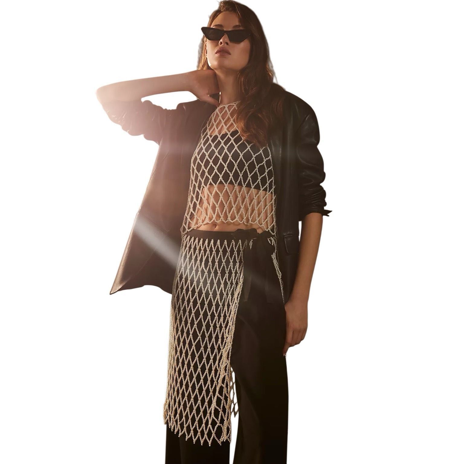 Anthropologie NWT Anthropologie Current Air Pearl Layered Skirt Size 28" / US 6 / IT 42 - 4 Thumbnail