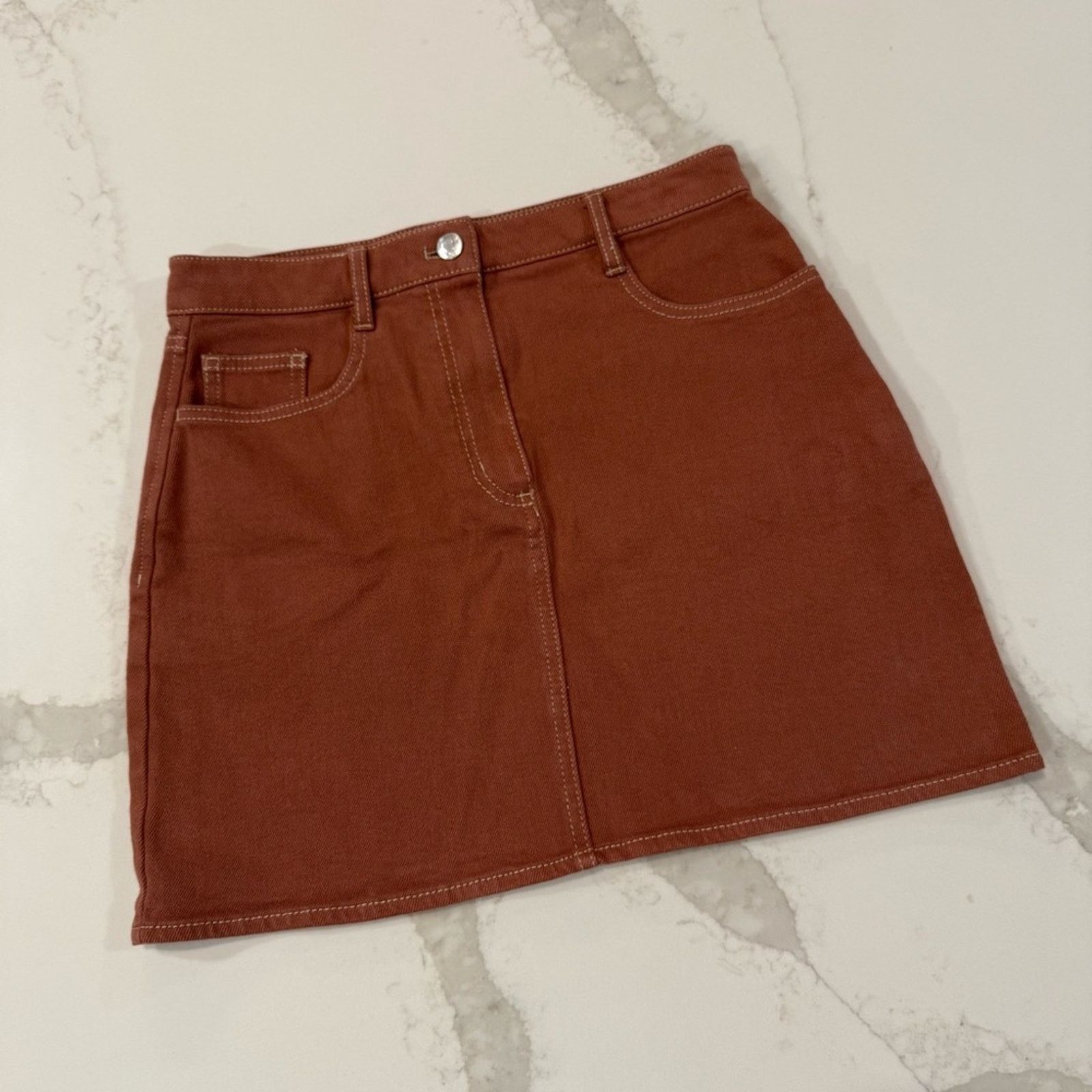 Aritzia Wilfred Free by Aritzia Denim Date Night Mini Skirt Womens 4 Size 27" / US 4 / IT 40 - 1 Thumbnail