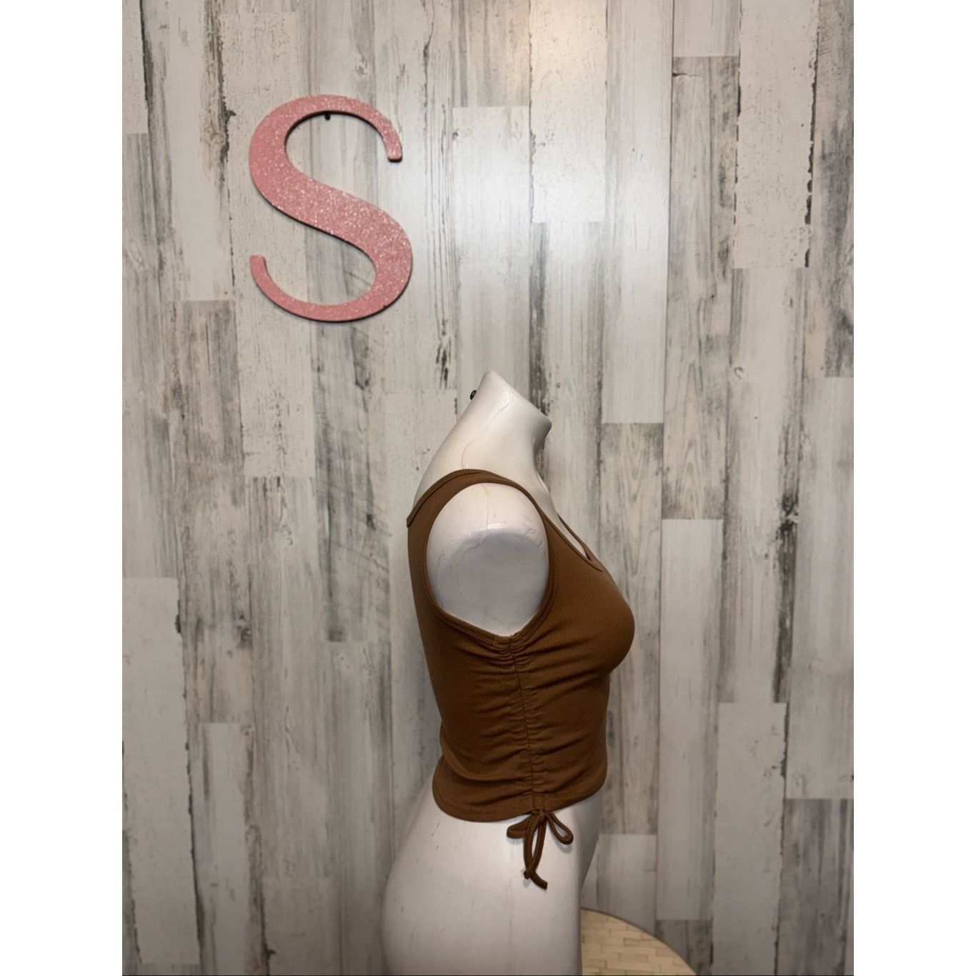 Other Brown Ruched Side Tank Top – Size Small Size S / US 4 / IT 40 - 2 Thumbnail