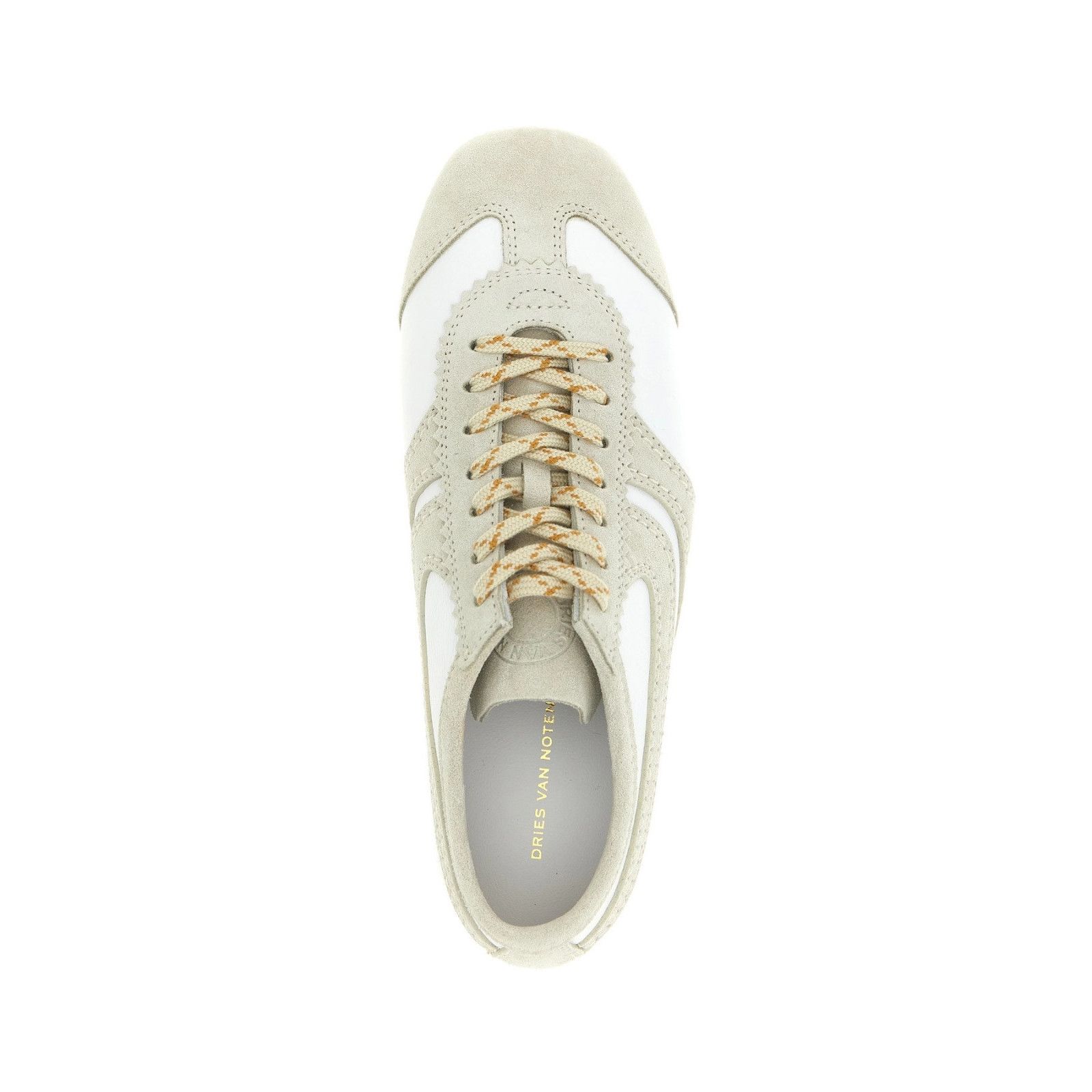 DRIES VAN NOTEN Women's White Suede Sneakers New And Authent